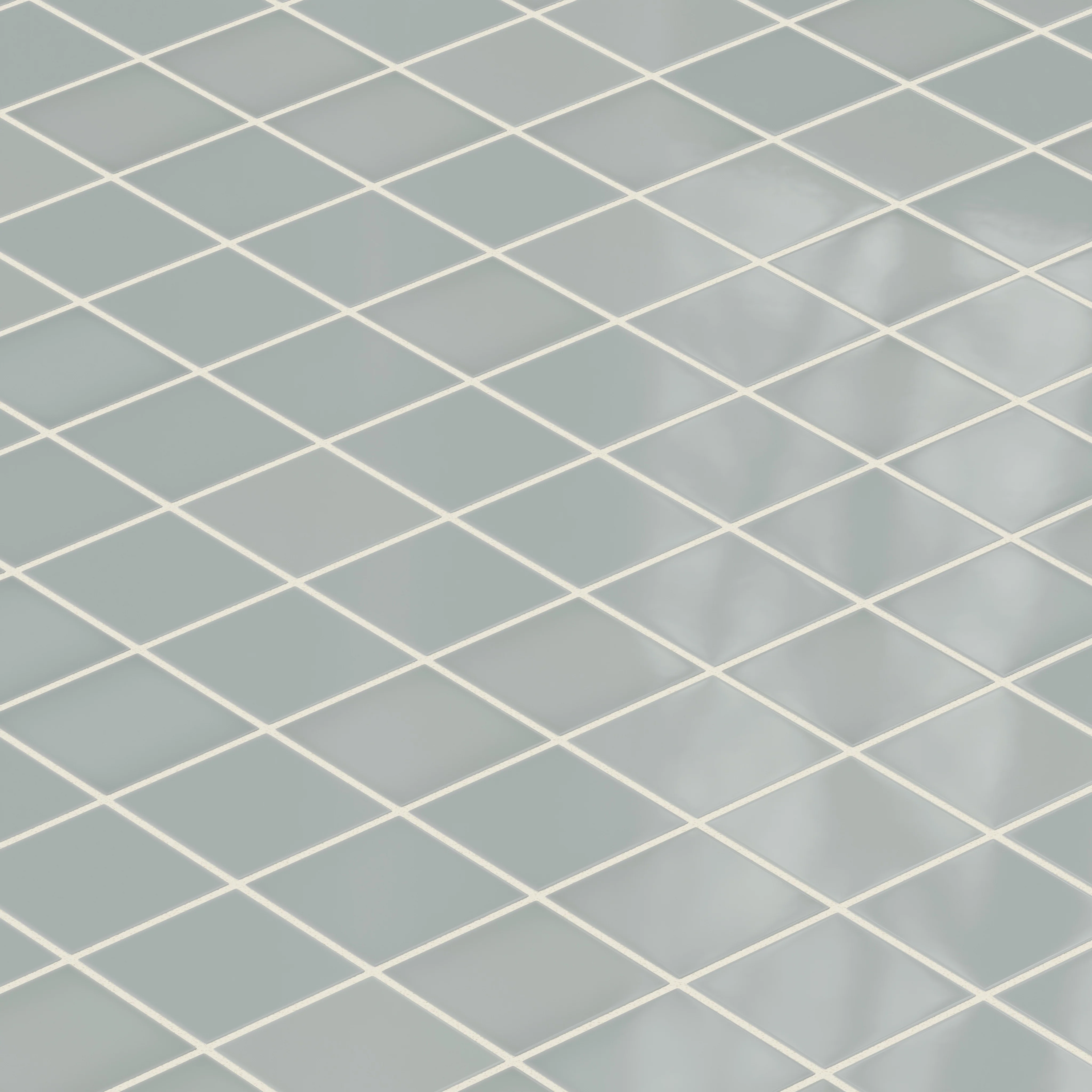 3x3 Straight Set Sheeted Natural Press Ceramic Mosaic Tile in Hood River Gloss - Rockland Interiors Inc.