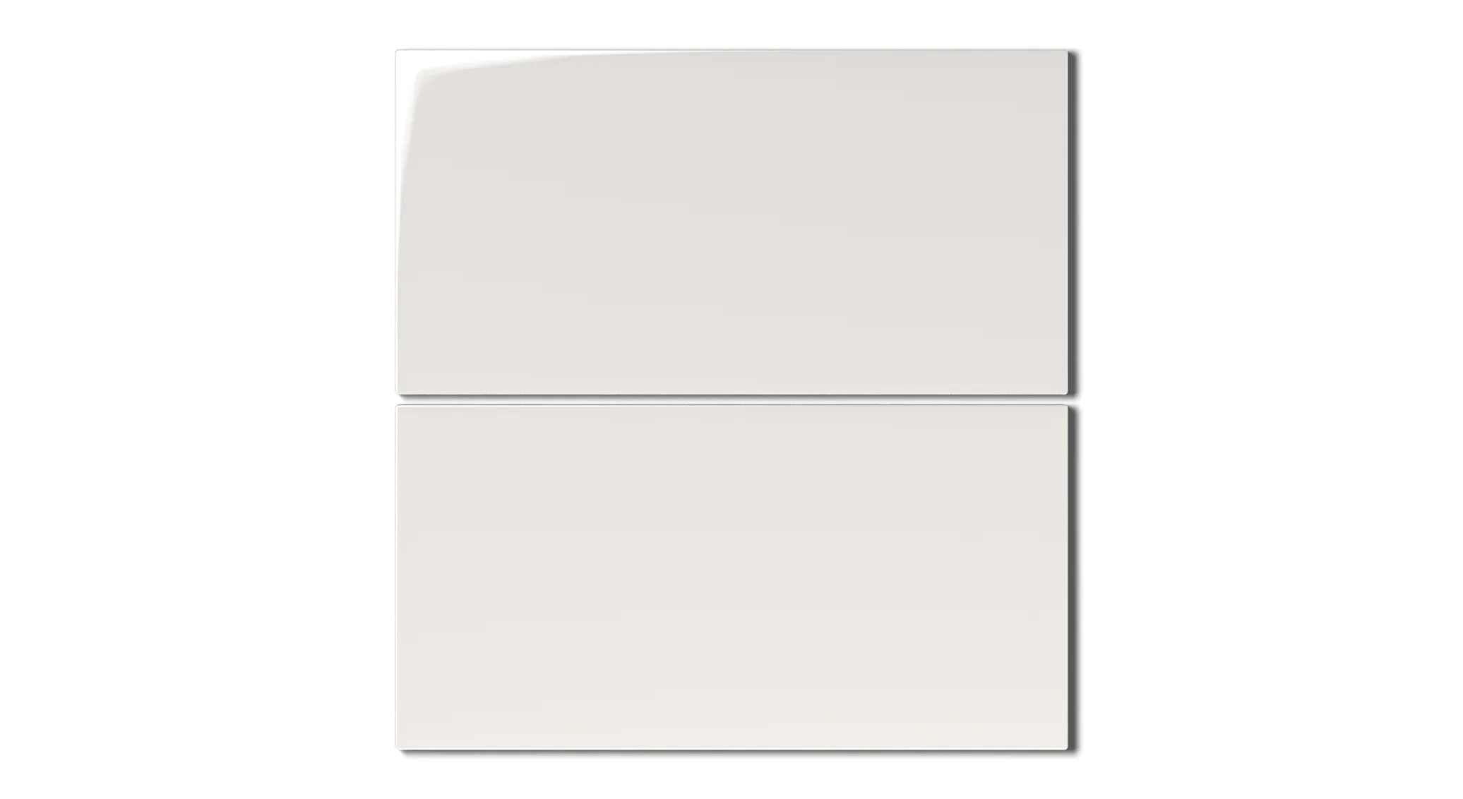 6x12 Natural Press Ceramic Tile in Flake White Gloss - Rockland Interiors Inc.
