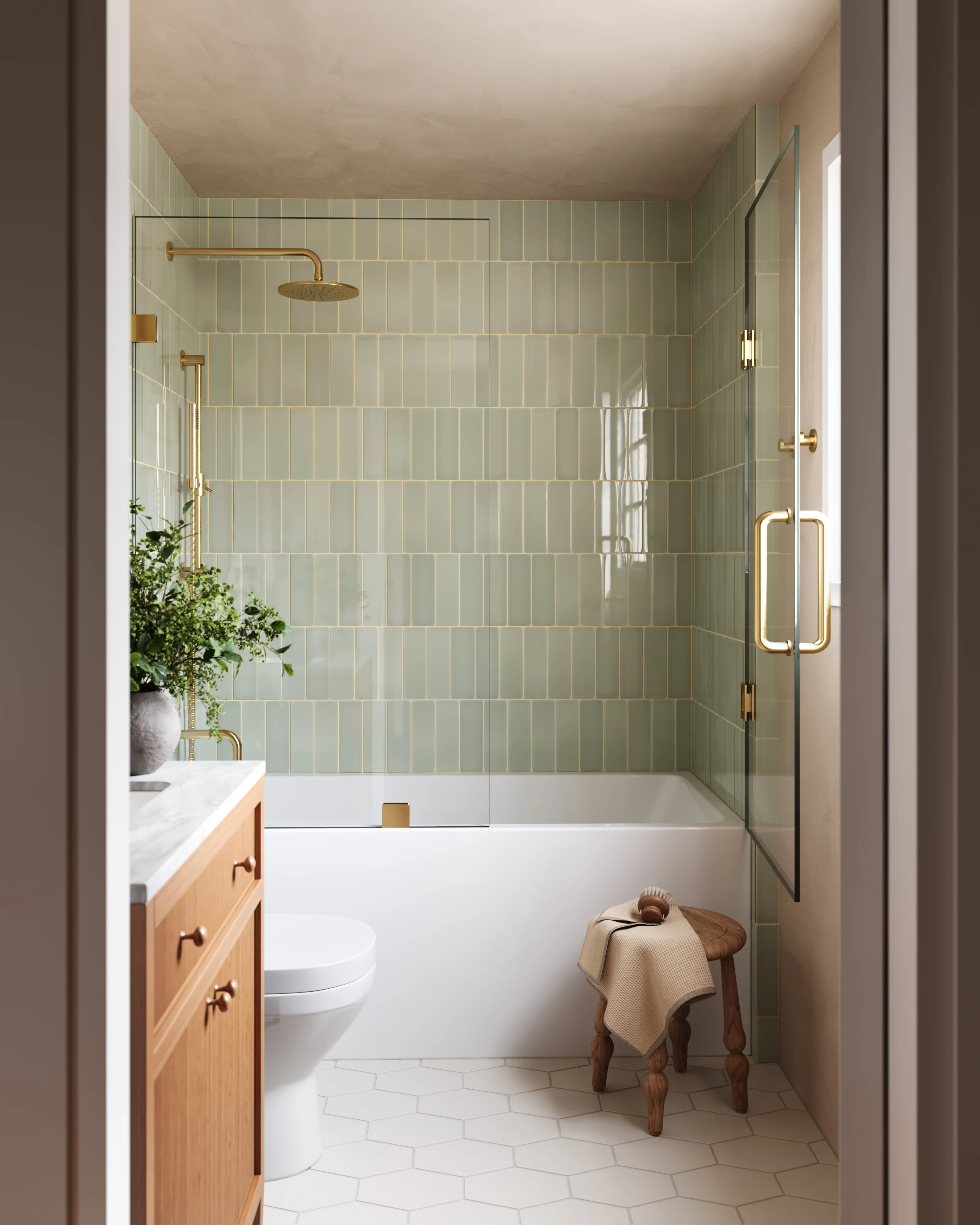 3x9 Natural Press Ceramic Tile in Manzanita Gloss - Rockland Interiors Inc.