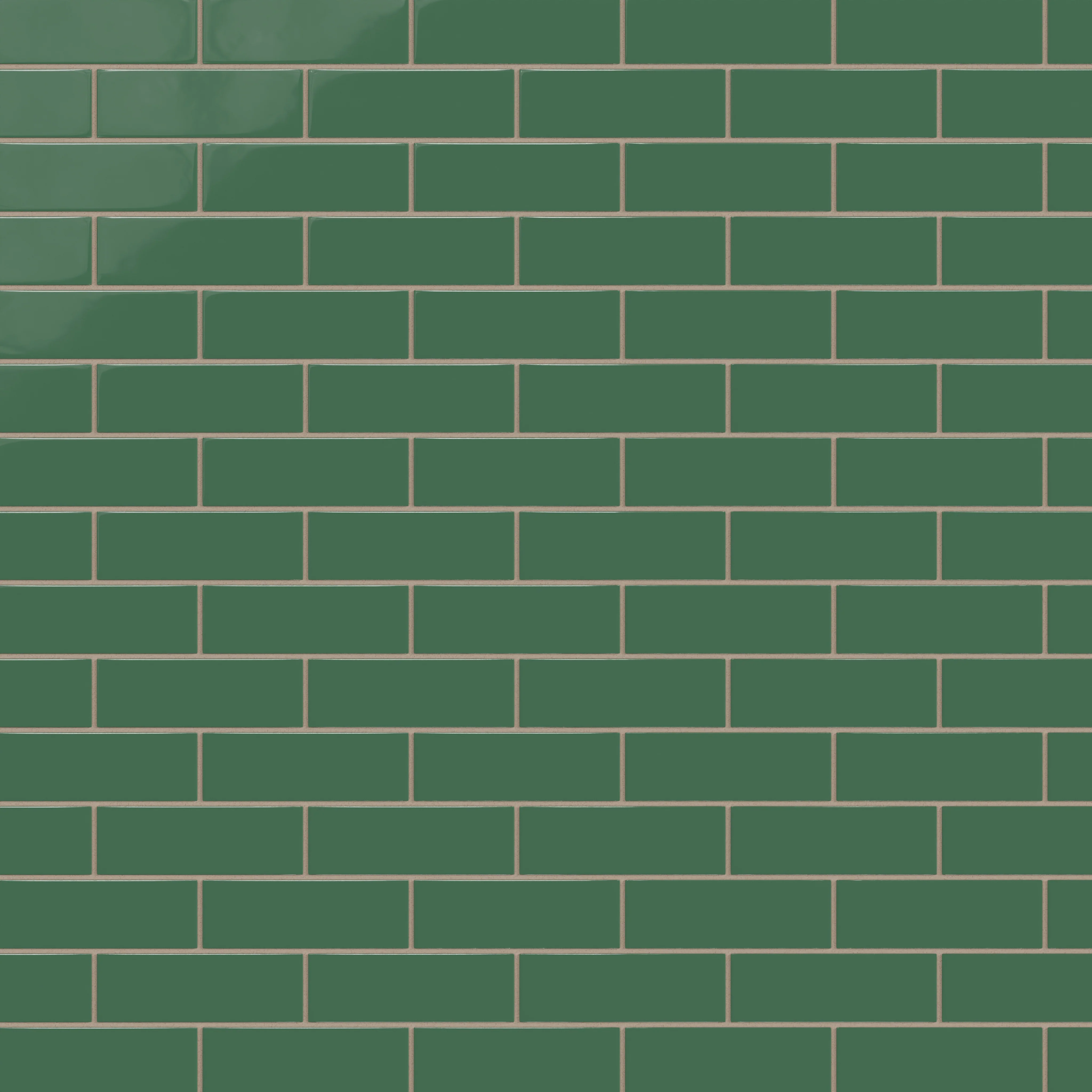 2x6 Natural Press Ceramic Tile in Viridian Gloss - Rockland Interiors Inc.