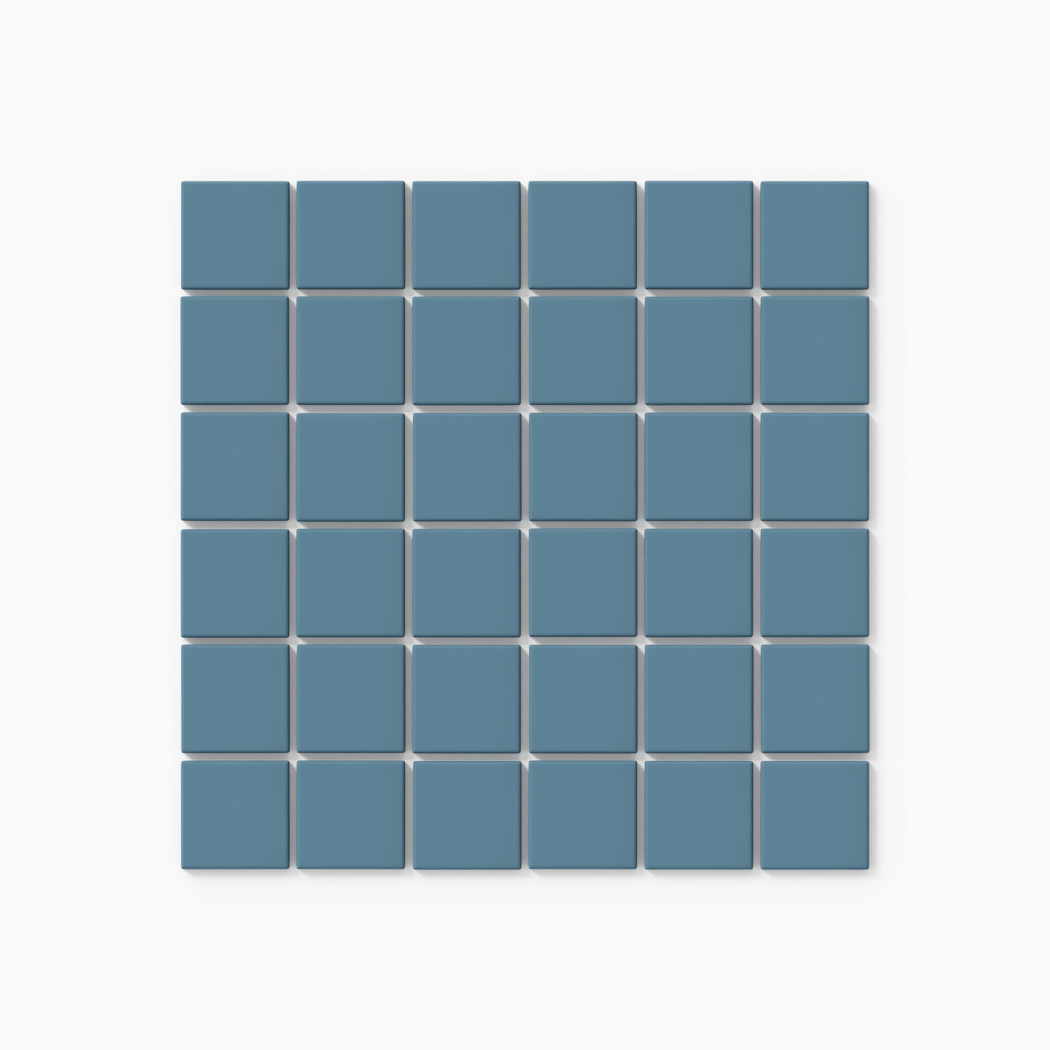 2x2 Straight Set Sheeted Natural Press Ceramic Mosaic Tile in Azurite Matte - Rockland Interiors Inc.