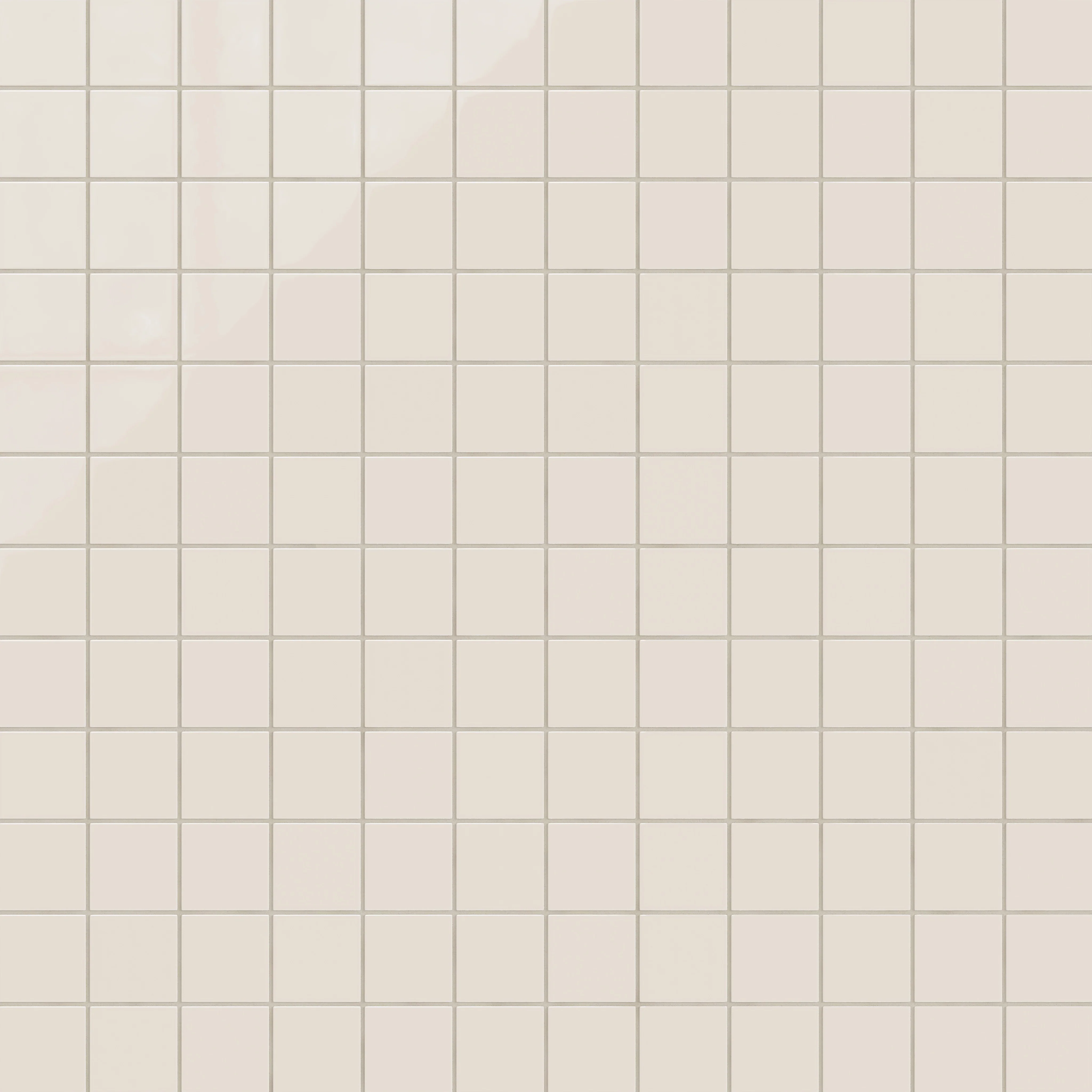 3x3 Straight Set Sheeted Natural Press Ceramic Mosaic Tile in Pearl Gloss - Rockland Interiors Inc.
