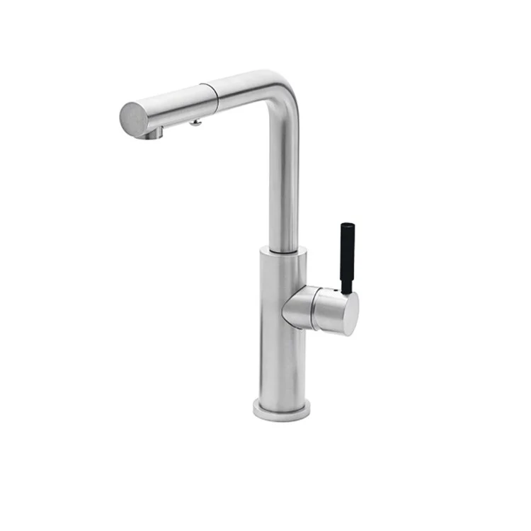 Kitchen Faucet Corsano 1 BST Lever ADA Polished Nickel Pull-Out Swivel 1 Hole 1.8 Gallons per Minute - Rockland Interiors Inc.