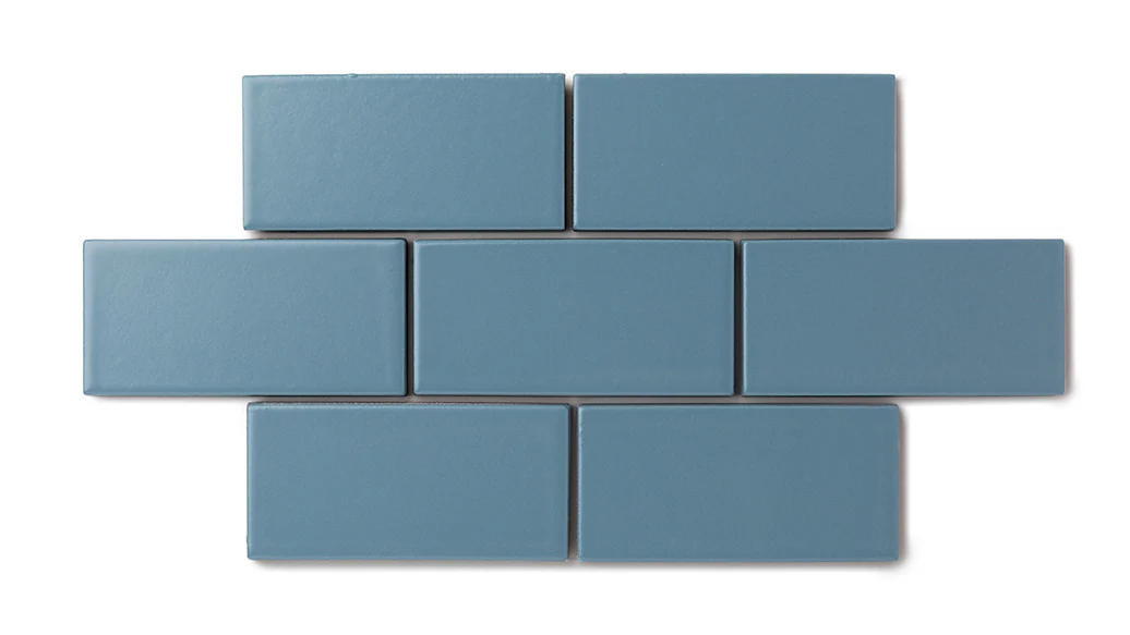 3x9 Natural Press Ceramic Tile in Azurite Matte - Rockland Interiors Inc.