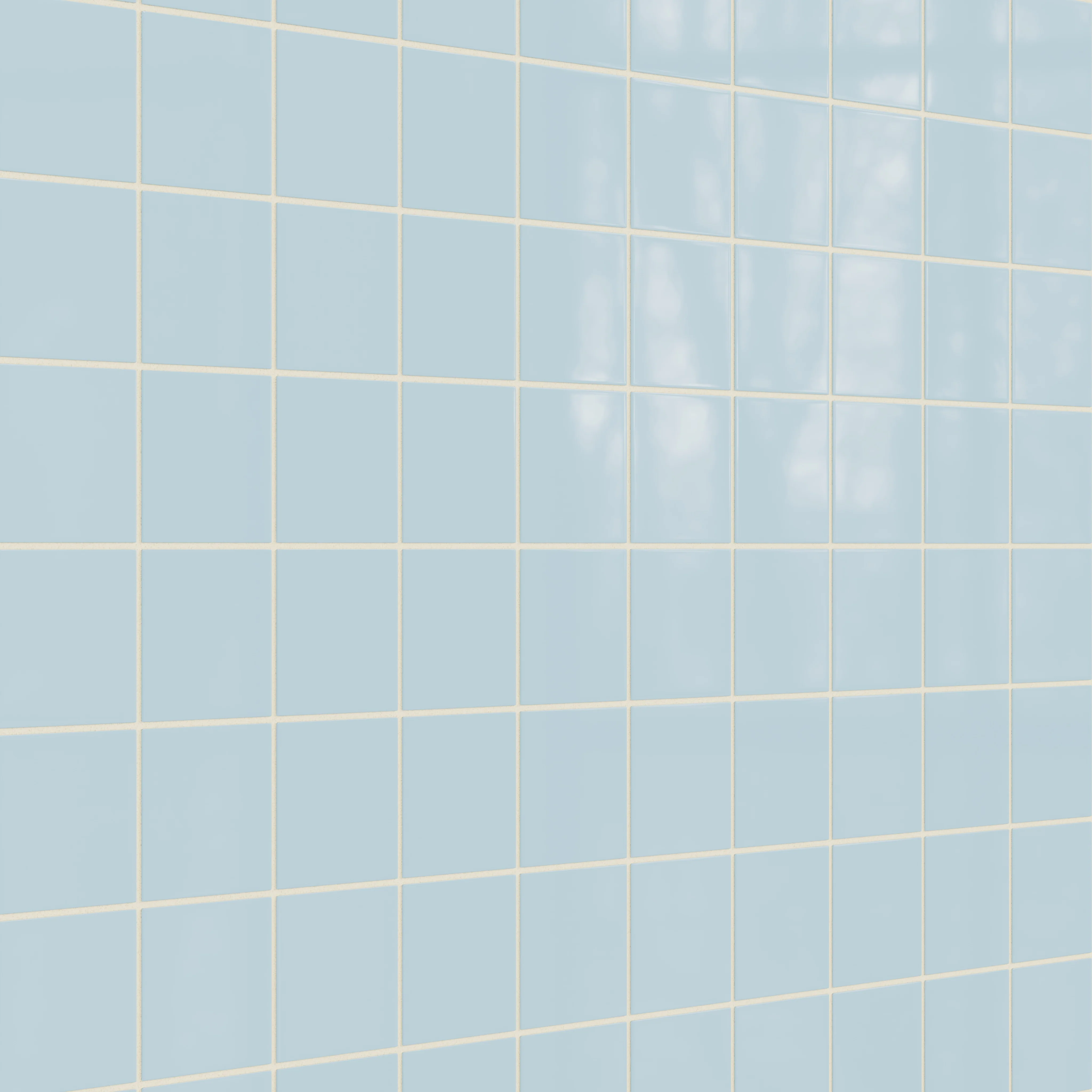4x4 Natural Press Ceramic Tile in Egyptian Blue Gloss - Rockland Interiors Inc.