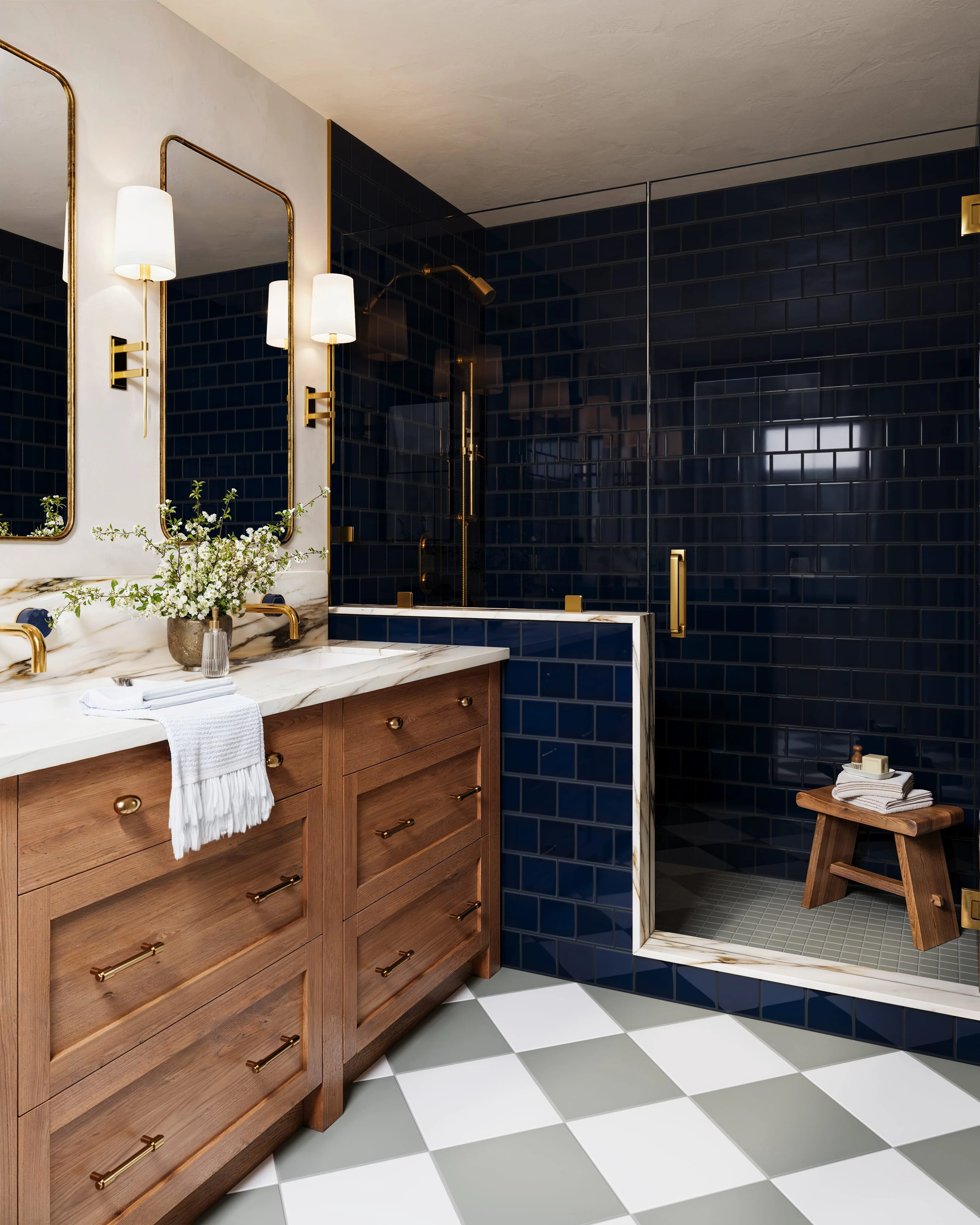 2x2 Straight Set Sheeted Natural Press Ceramic Mosaic Tile in Puget Sound Matte - Rockland Interiors Inc.