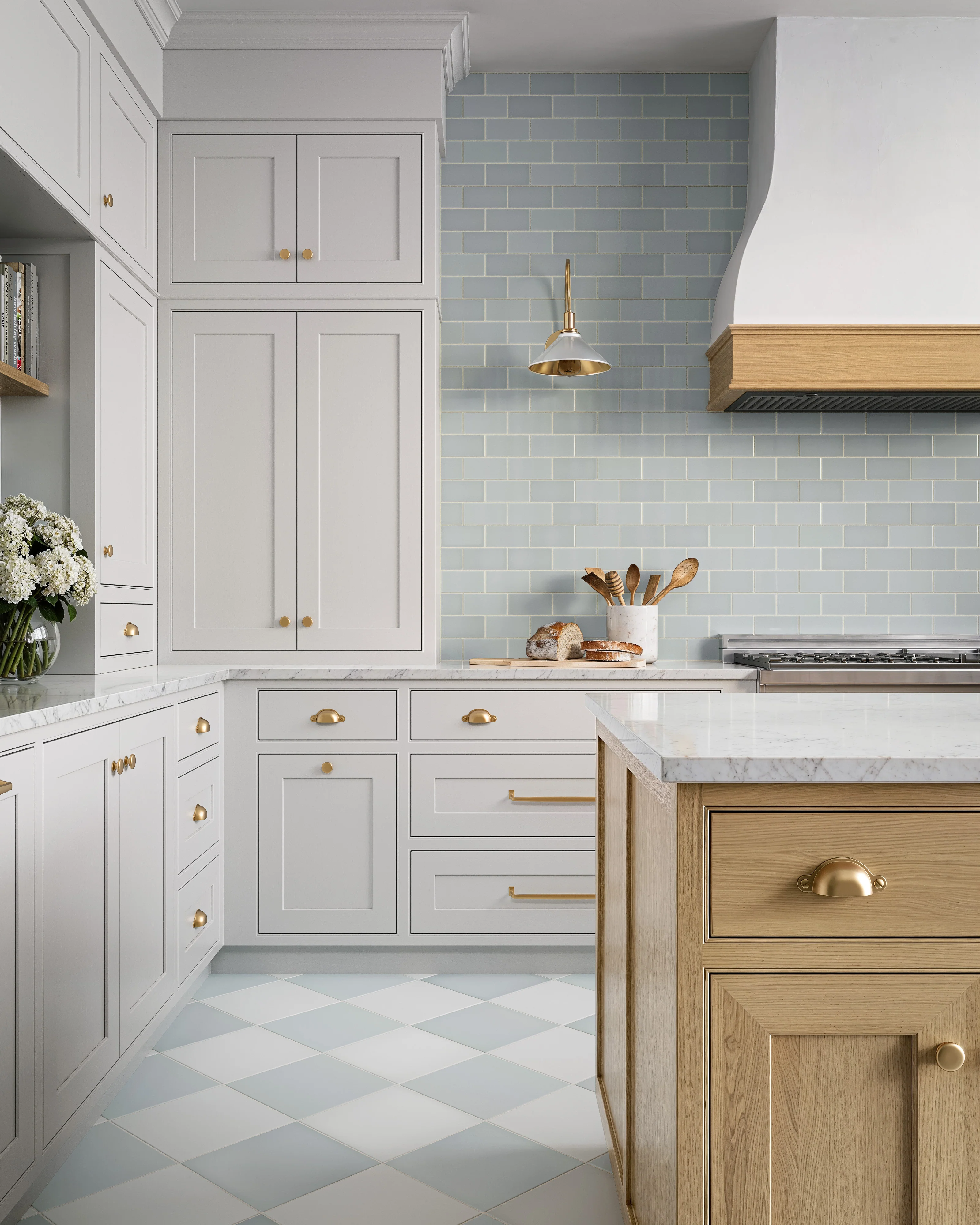3x6 Natural Press Ceramic Tile in Alberta Blue Gloss - Rockland Interiors Inc.