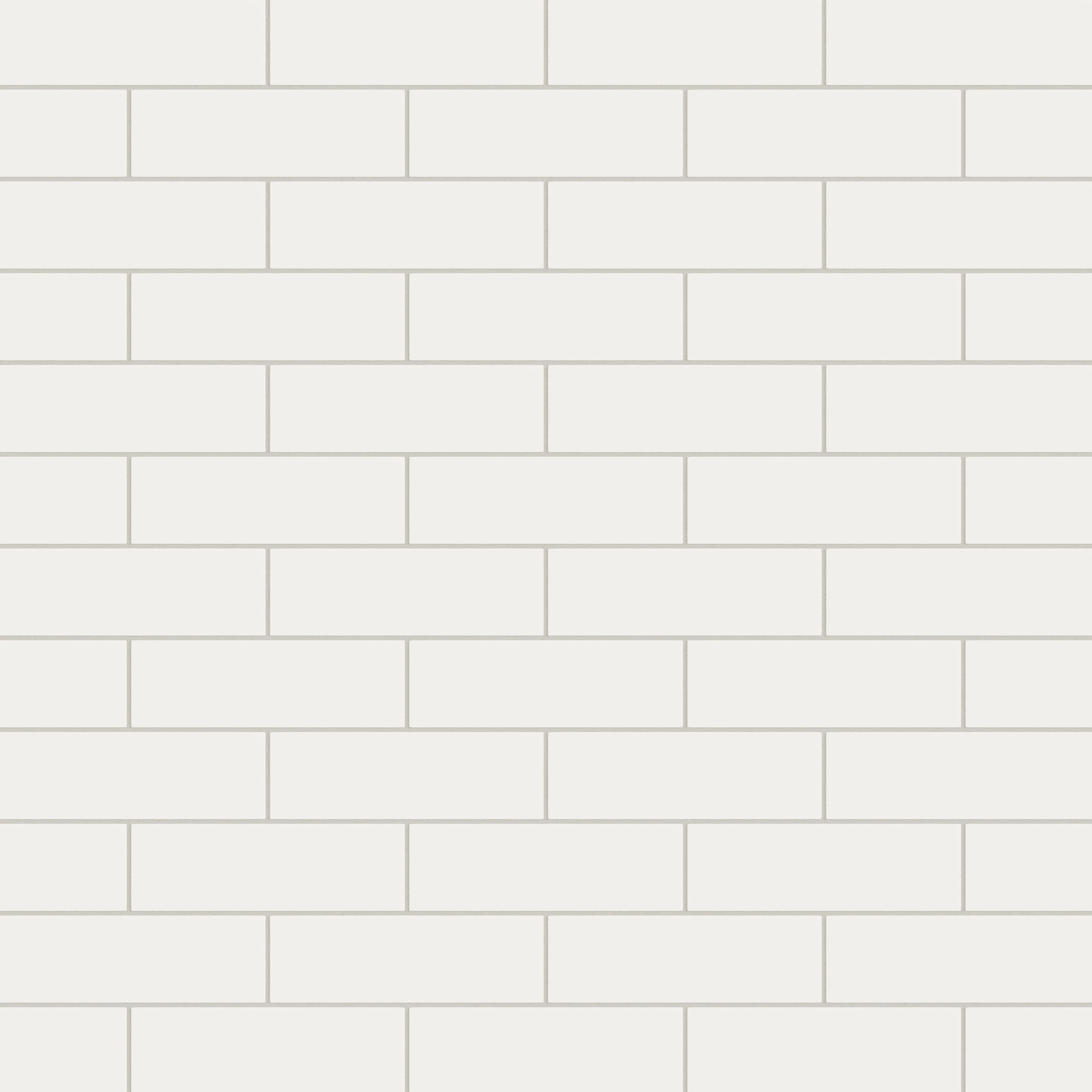 3x9 Natural Press Ceramic Tile in Flake White Matte - Rockland Interiors Inc.