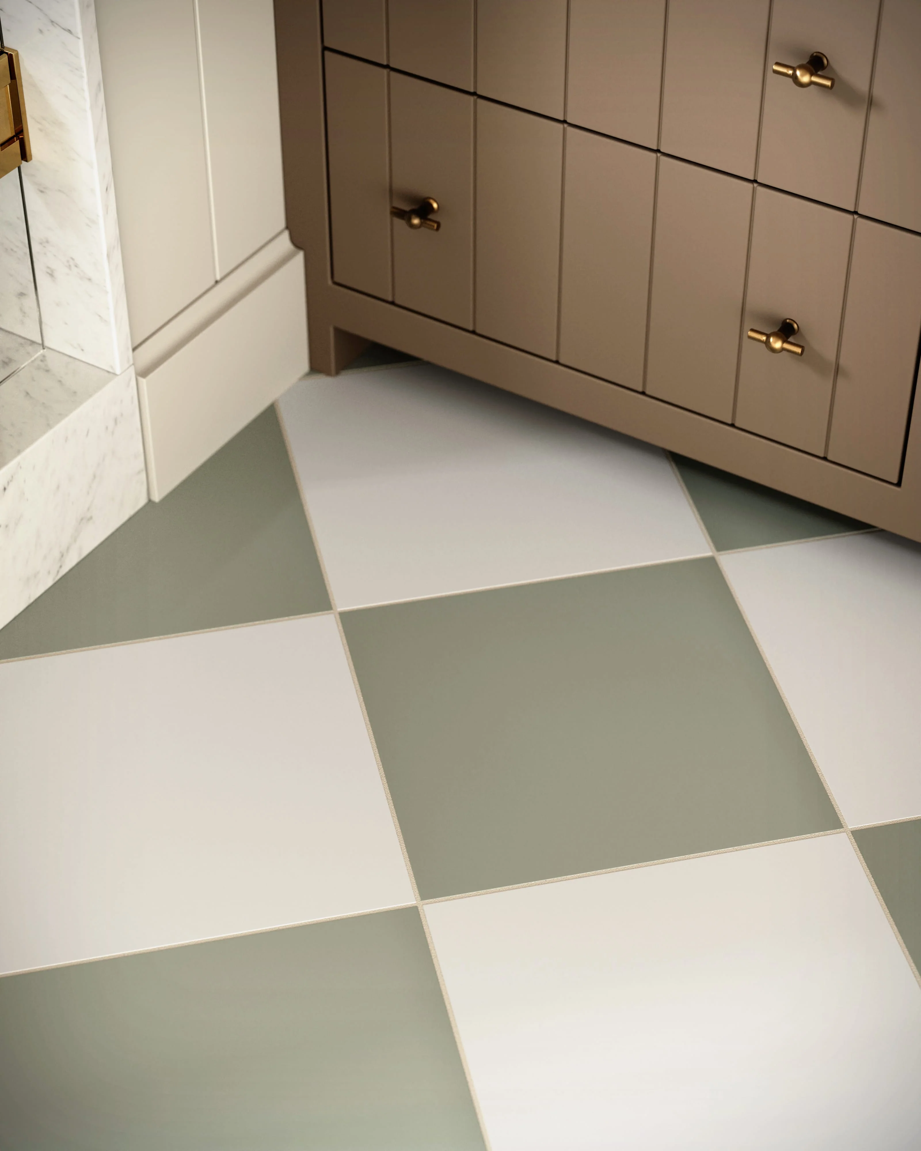 12x12 Natural Press Ceramic Tile in Salt Creek and Manzanita - Rockland Interiors Inc.