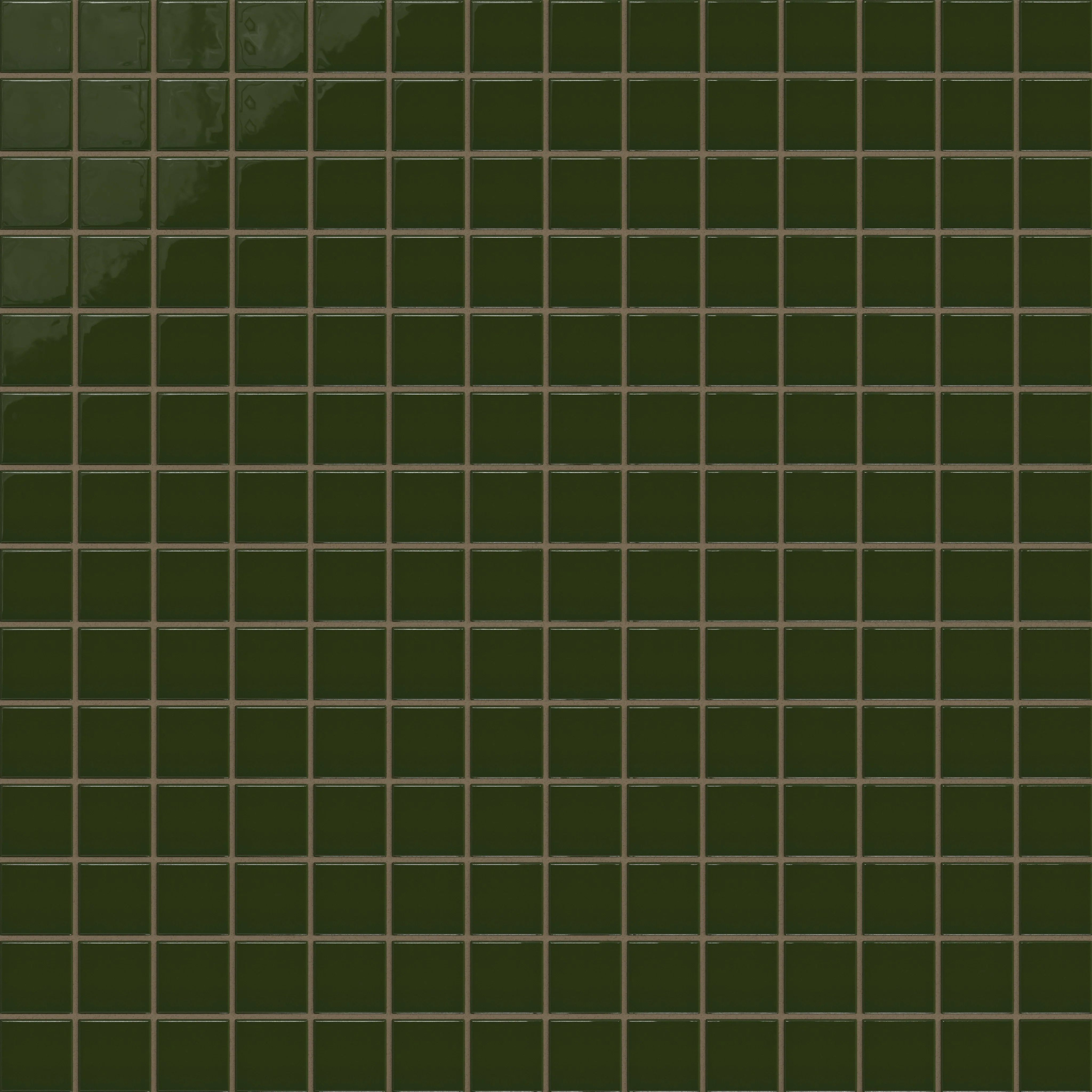2x2 Straight Set Sheeted Natural Press Ceramic Mosaic Tile in Green Apatite Gloss - Rockland Interiors Inc.