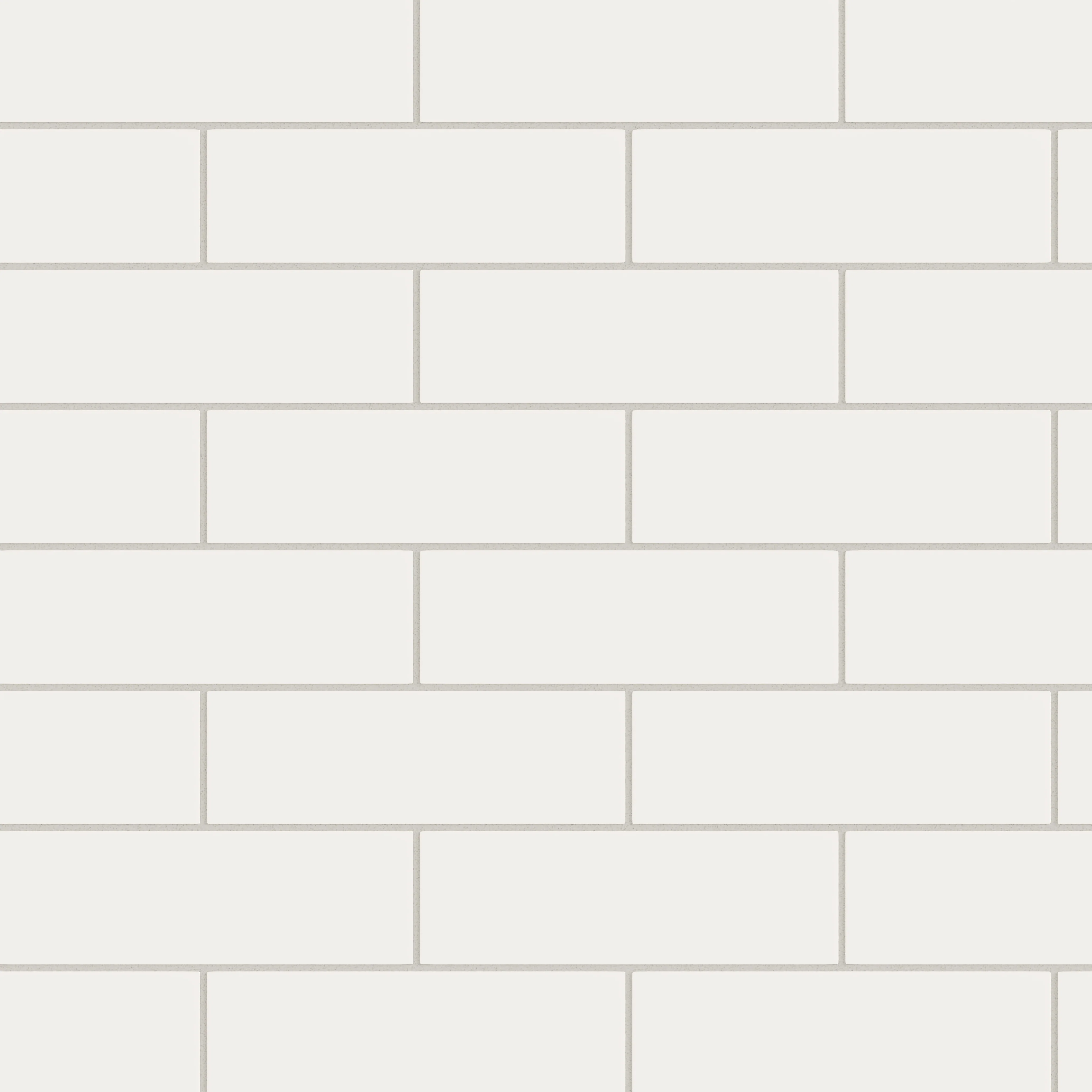 3x9 Natural Press Ceramic Tile in Flake White Matte - Rockland Interiors Inc.