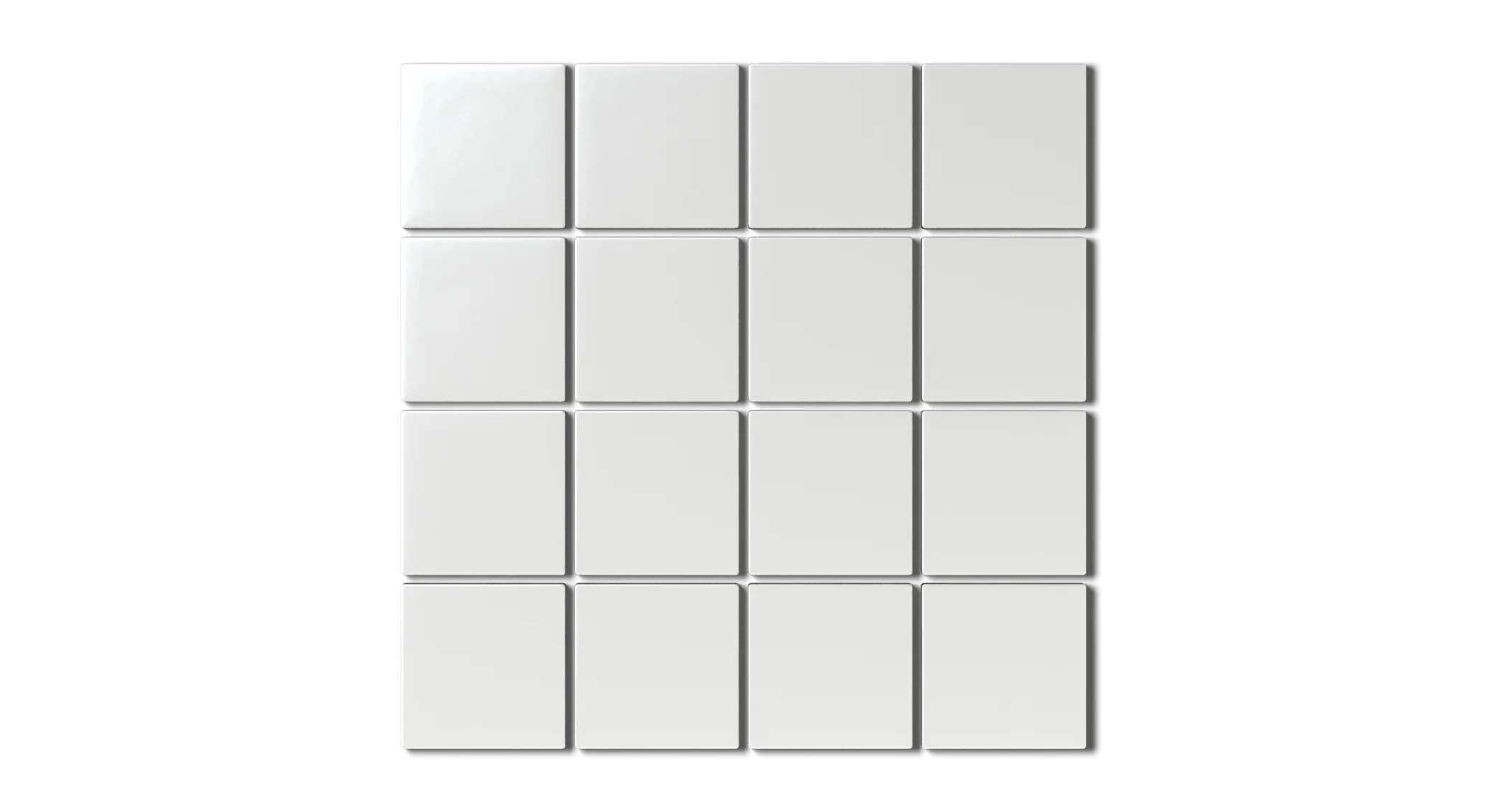 3x3 Straight Set Sheeted Natural Press Ceramic Mosaic Tile in Zinc Matte - Rockland Interiors Inc.