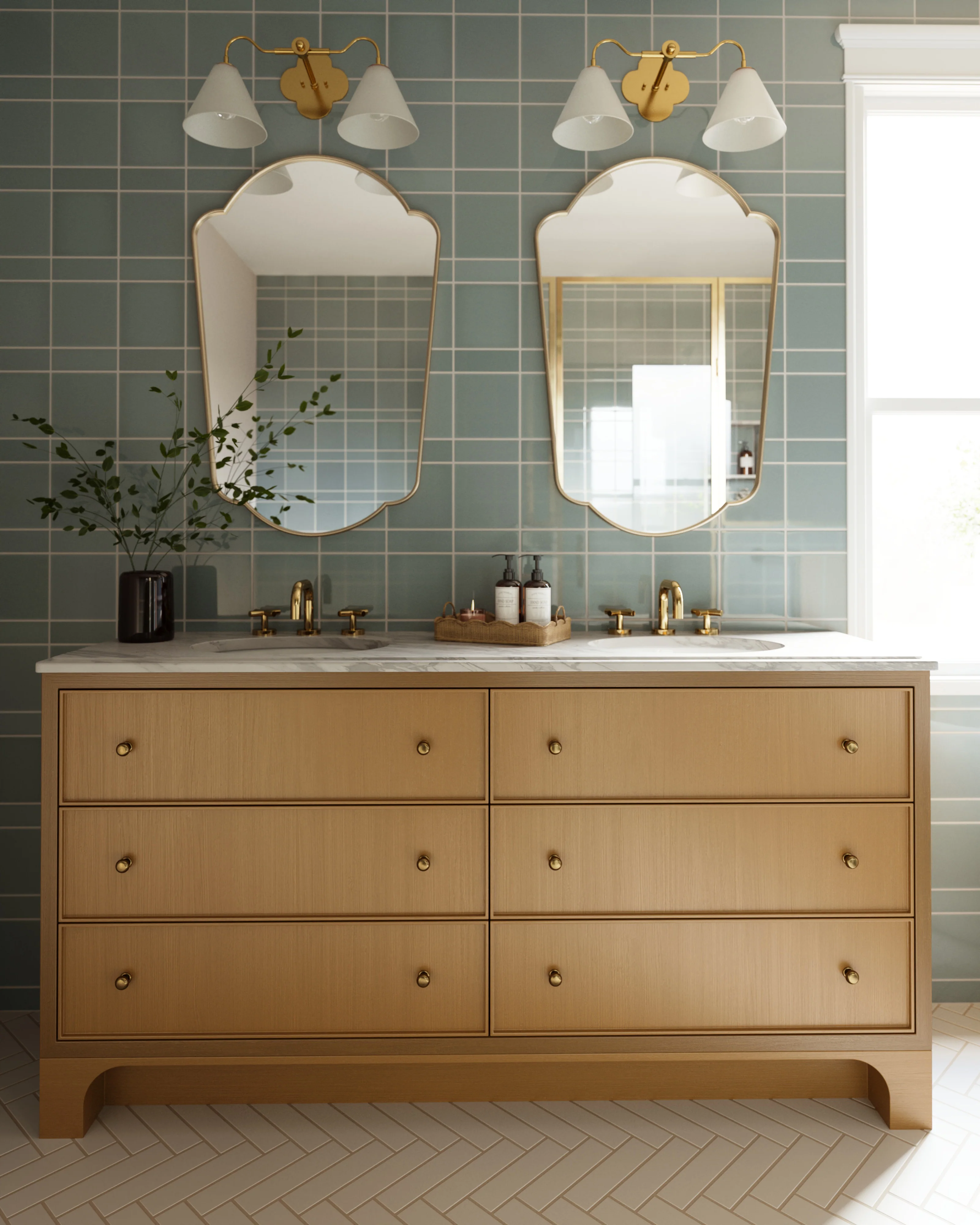 2x6 Natural Press Ceramic Tile in Hood River Gloss - Rockland Interiors Inc.