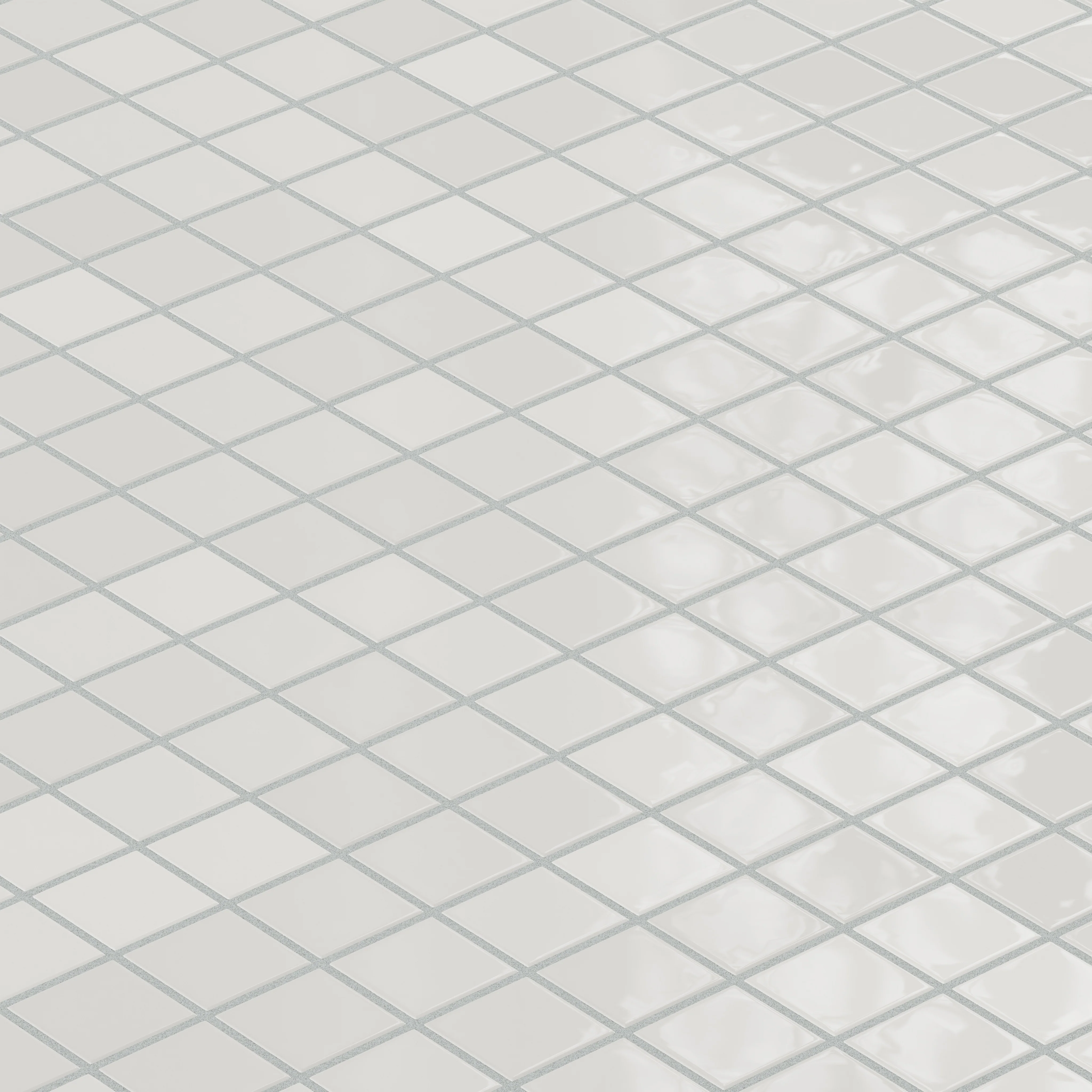 2x2 Straight Set Sheeted Natural Press Ceramic Mosaic Tile in Cloud Cover Gloss - Rockland Interiors Inc.