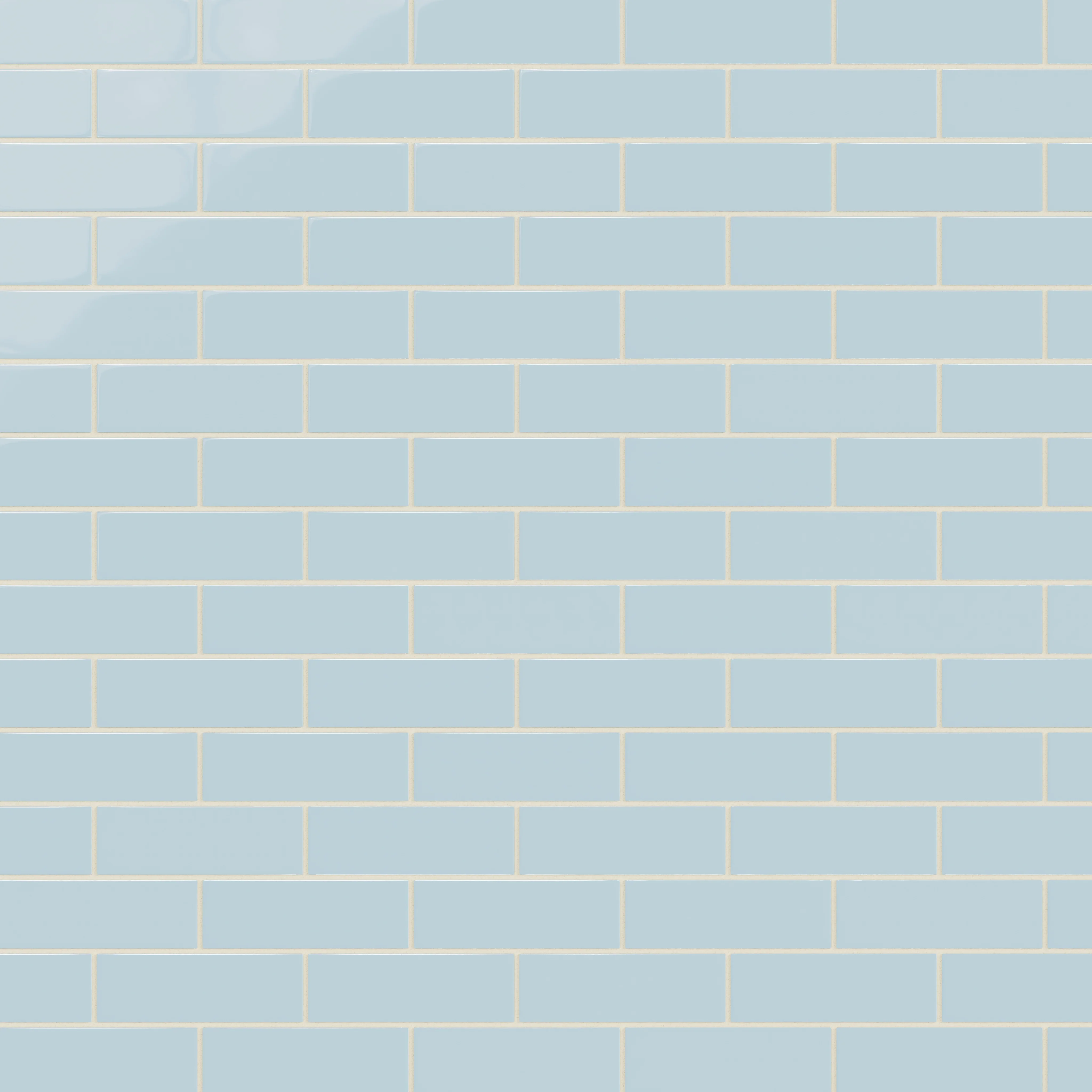 2x6 Natural Press Ceramic Tile in Egyptian Blue Gloss - Rockland Interiors Inc.