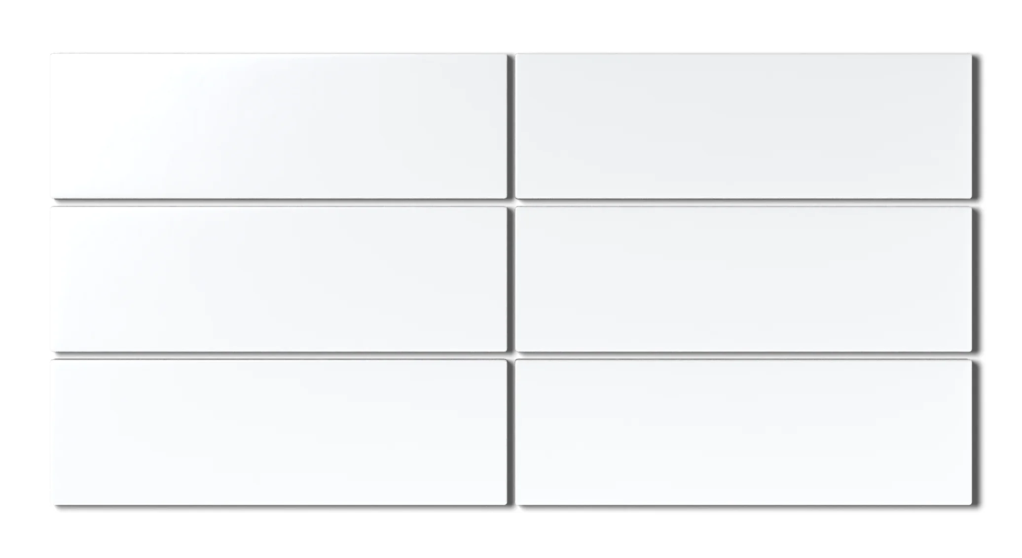 3x9 Natural Press Ceramic Tile in Gesso Matte - Rockland Interiors Inc.
