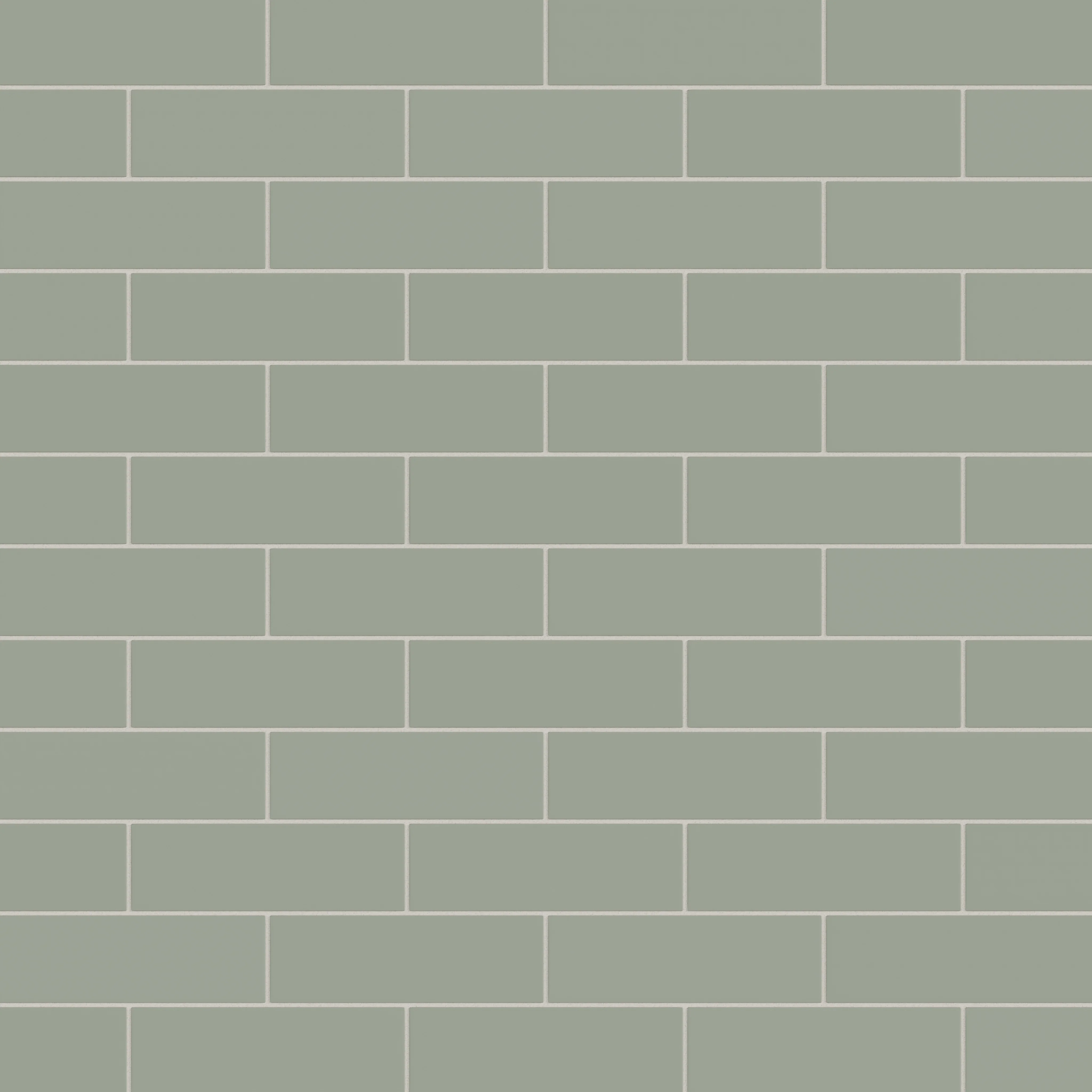 3x9 Natural Press Ceramic Tile in Terre Verte Matte - Rockland Interiors Inc.