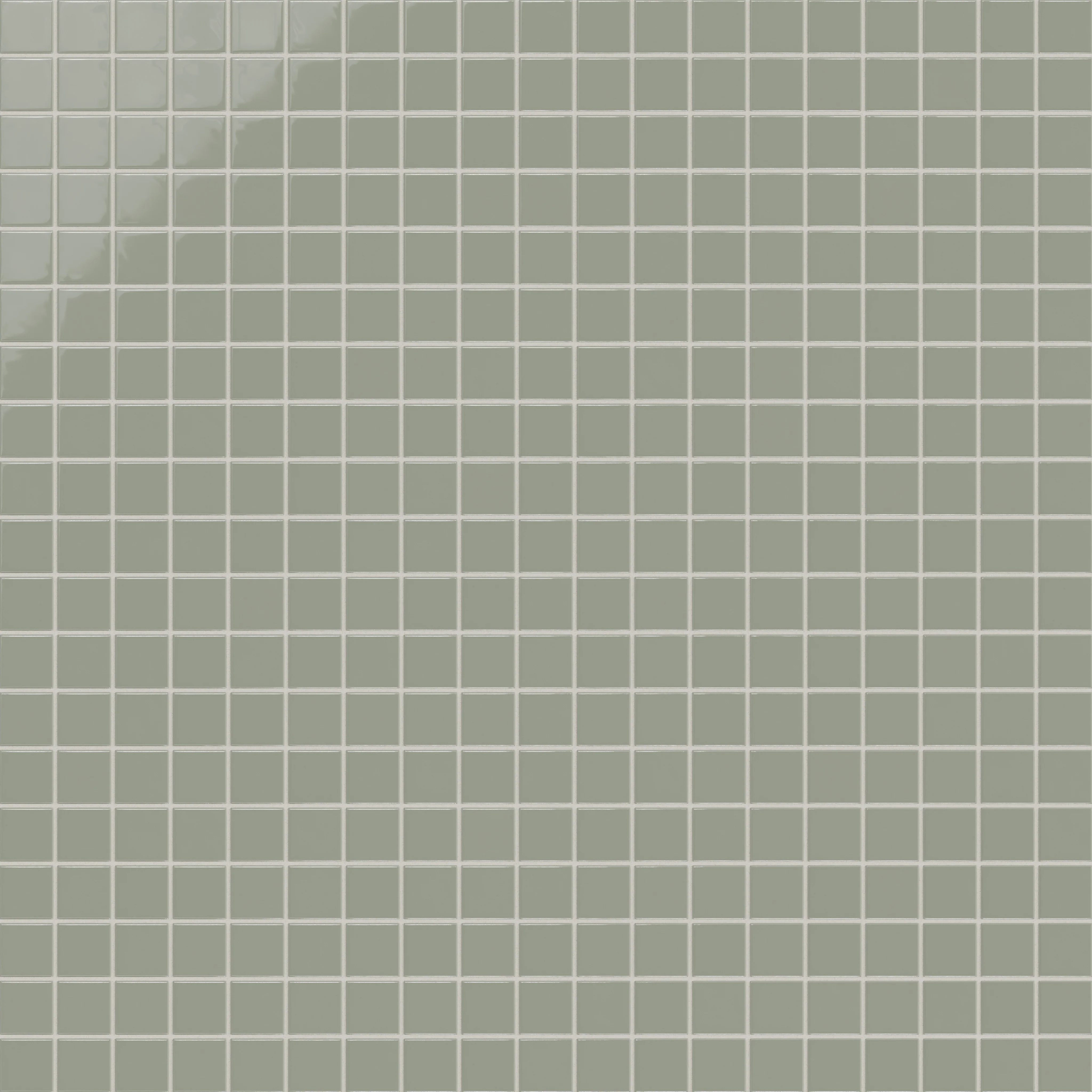 2x2 Straight Set Sheeted Natural Press Ceramic Mosaic Tile in Terre Verte Gloss - Rockland Interiors Inc.