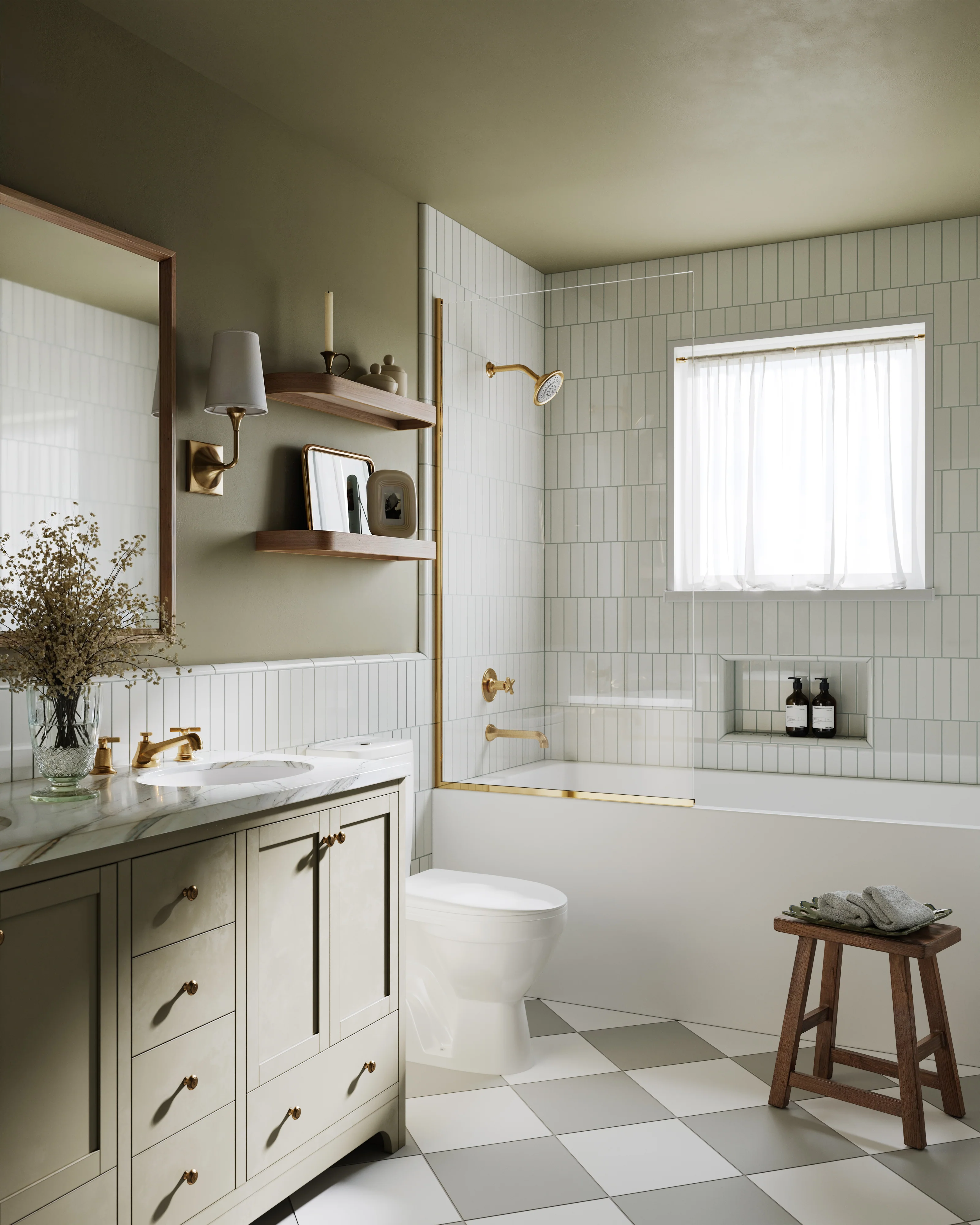 2x8 Natural Press Ceramic Tile in Cloud Cover Gloss - Rockland Interiors Inc.