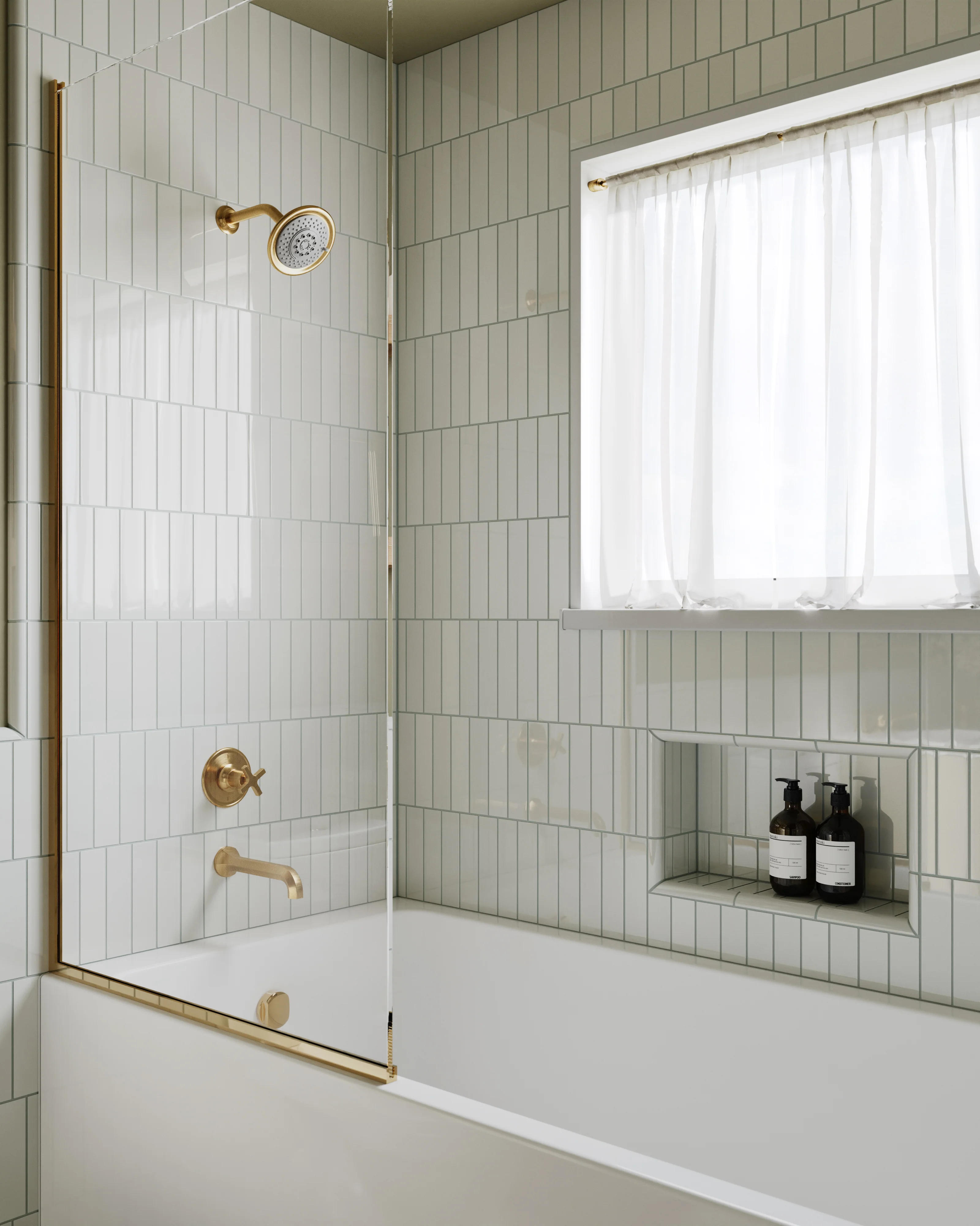 2x8 Natural Press Ceramic Tile in Cloud Cover Gloss - Rockland Interiors Inc.