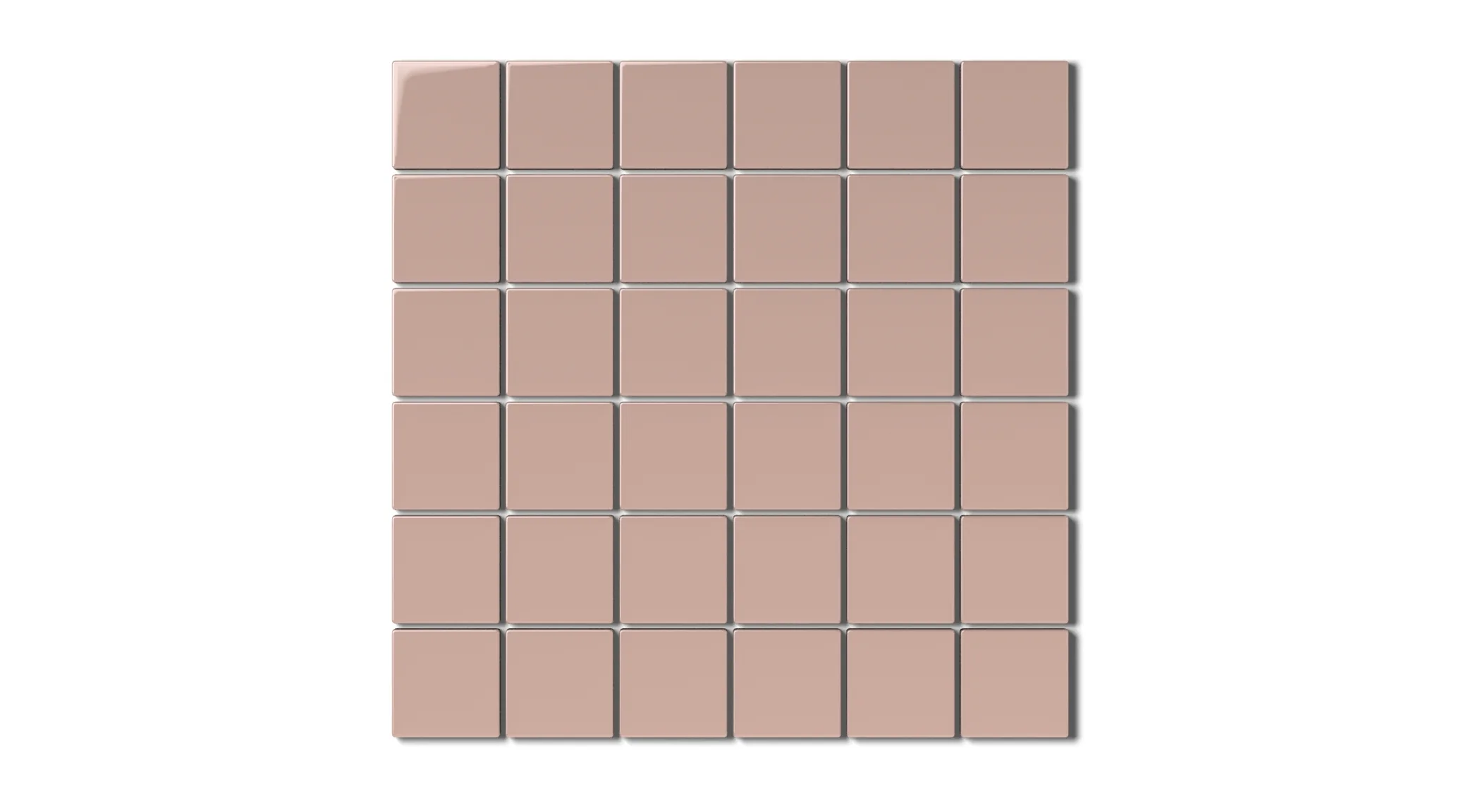 2x2 Straight Set Sheeted Natural Press Ceramic Mosaic Tile in Red Jasper Gloss - Rockland Interiors Inc.