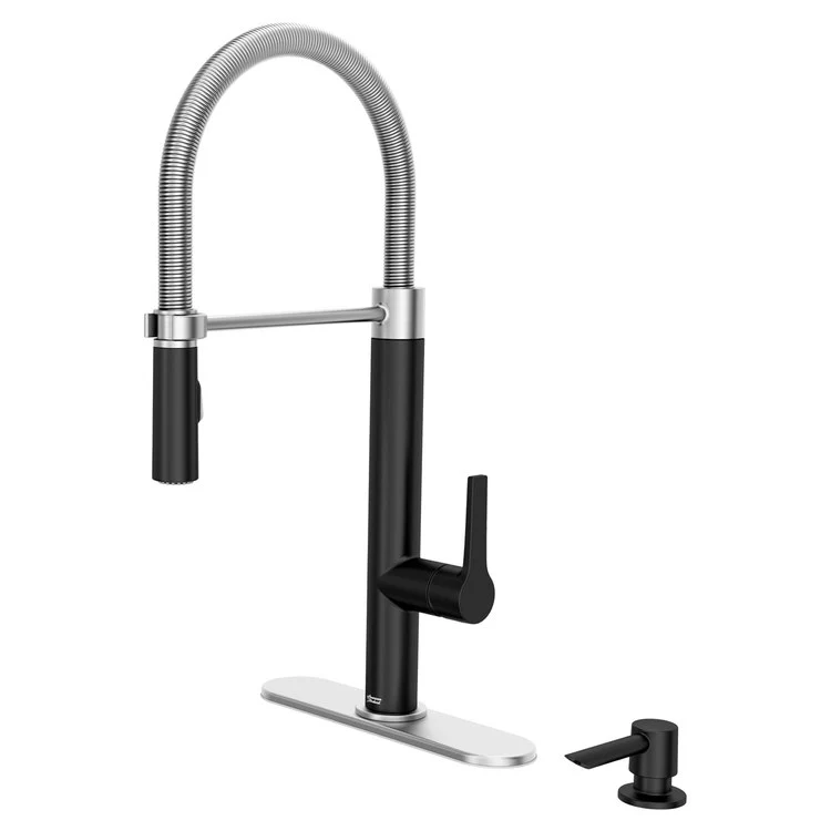 Grayson Semi-Pro Single-Handle Pull-Down Kitchen Faucet - Matte Black - Rockland Interiors Inc.