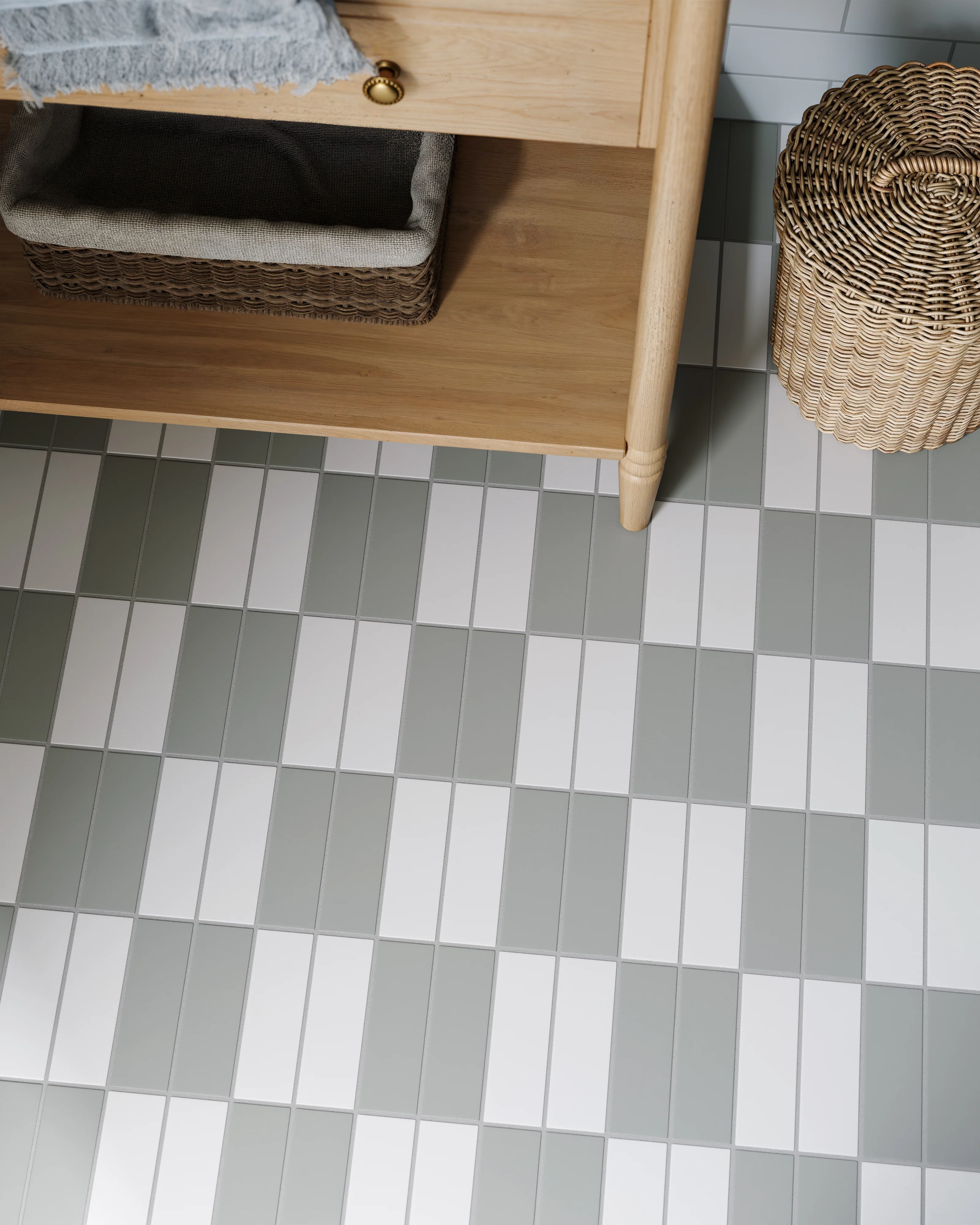 2x6 Natural Press Ceramic Tile in Salt Creek Matte - Rockland Interiors Inc.