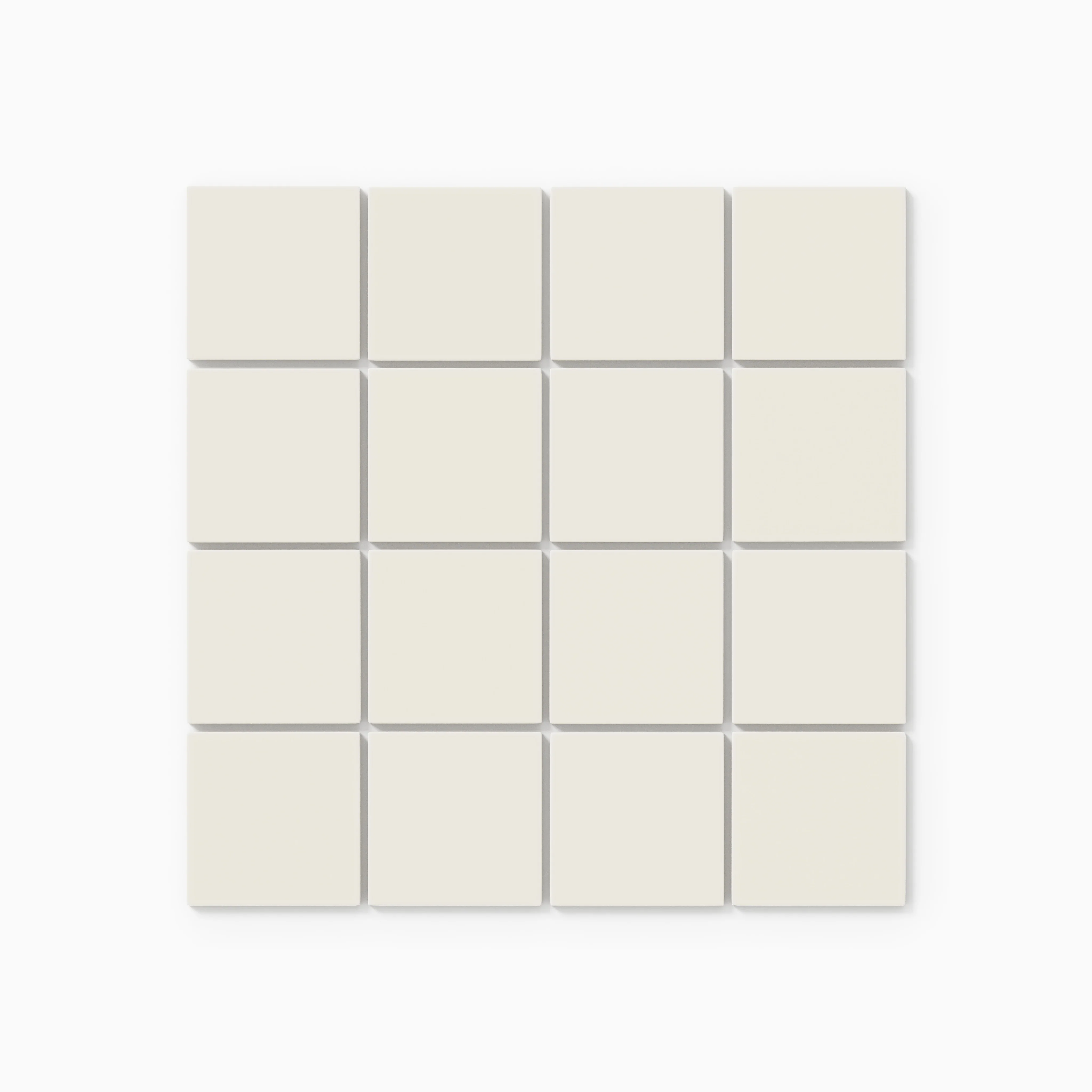 3x3 Straight Set Sheeted Natural Press Ceramic Mosaic Tile in Salt Creek Gloss - Rockland Interiors Inc.