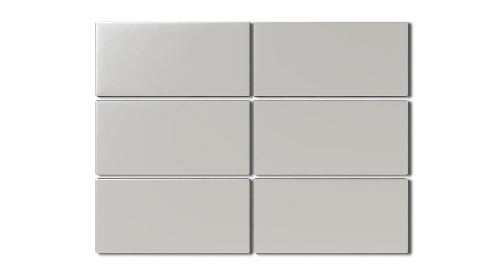 3x6 Natural Press Ceramic Tile in Titanium Grey Matte - Rockland Interiors Inc.