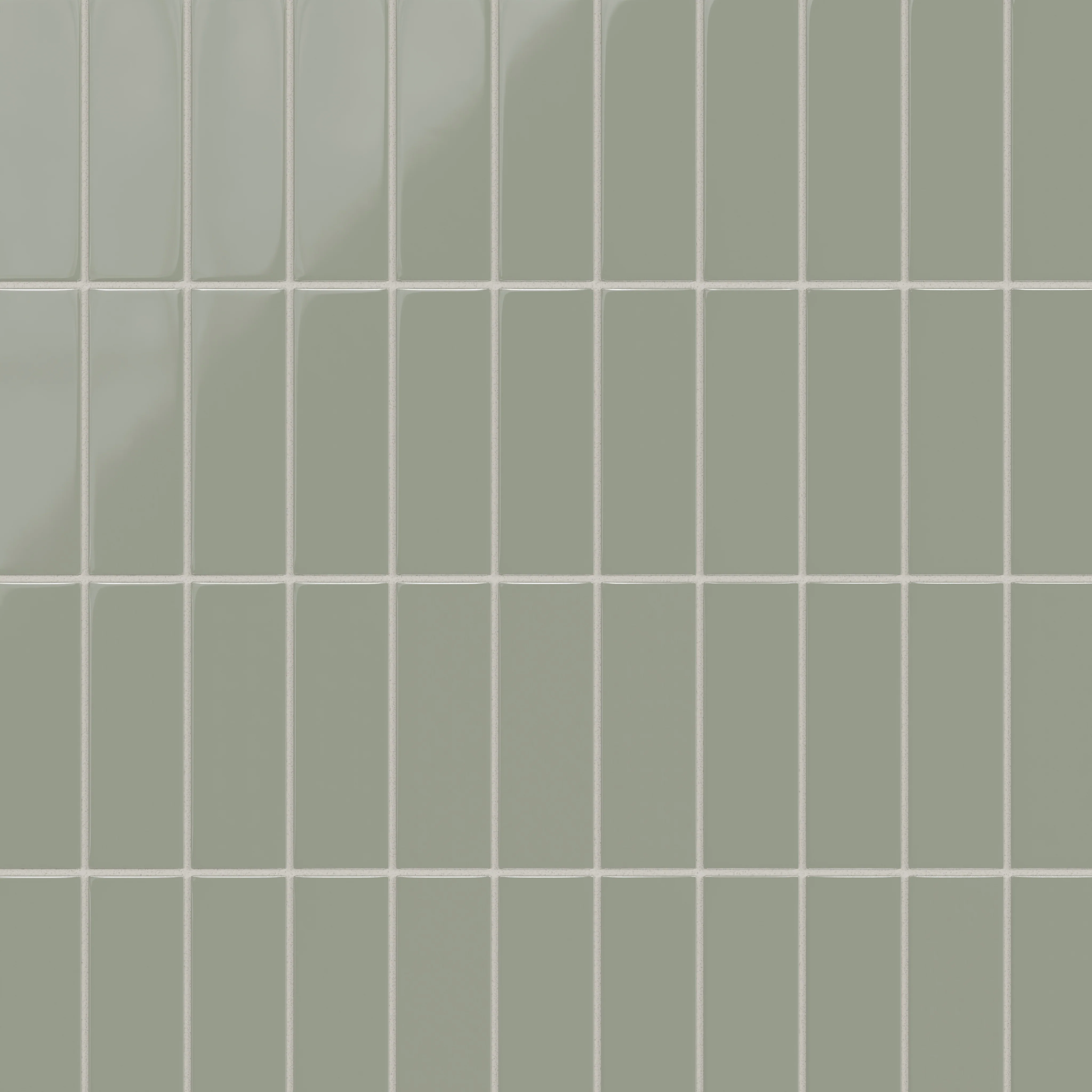 2x6 Natural Press Ceramic Tile in Terre Verte Gloss - Rockland Interiors Inc.
