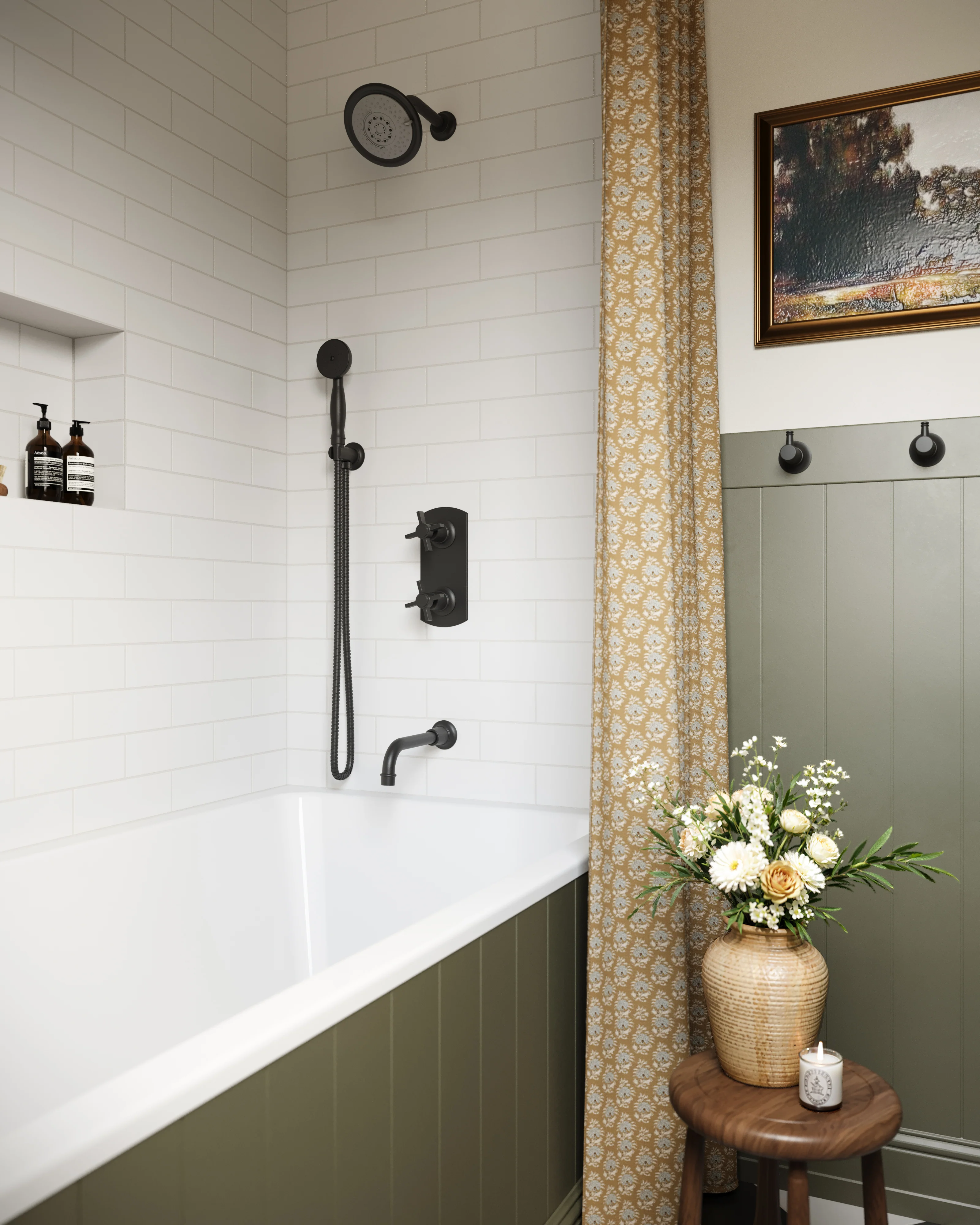 3x9 Natural Press Ceramic Tile in Salt Creek Matte - Rockland Interiors Inc.