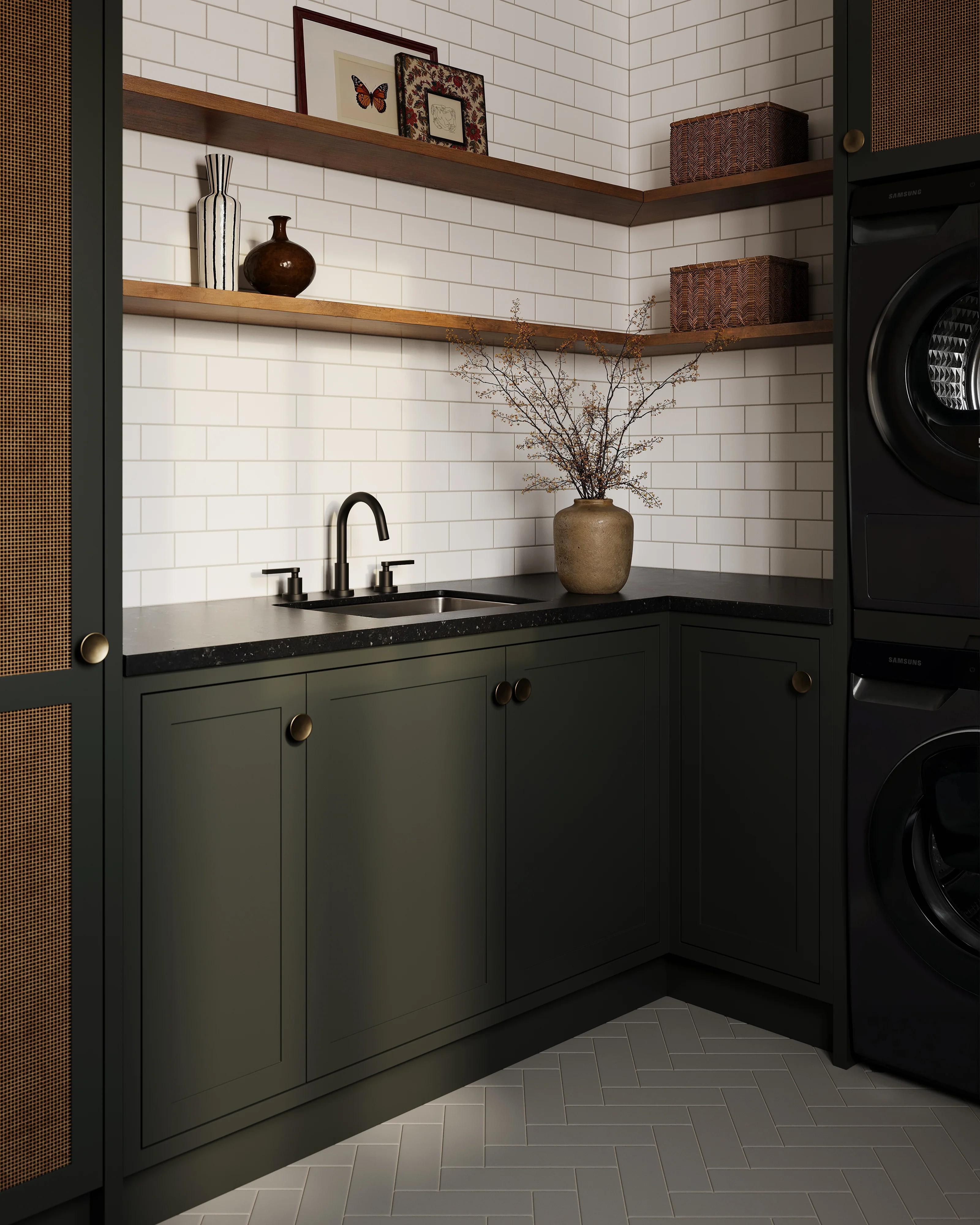 3x9 Natural Press Ceramic Tile in Timberline Matte - Rockland Interiors Inc.