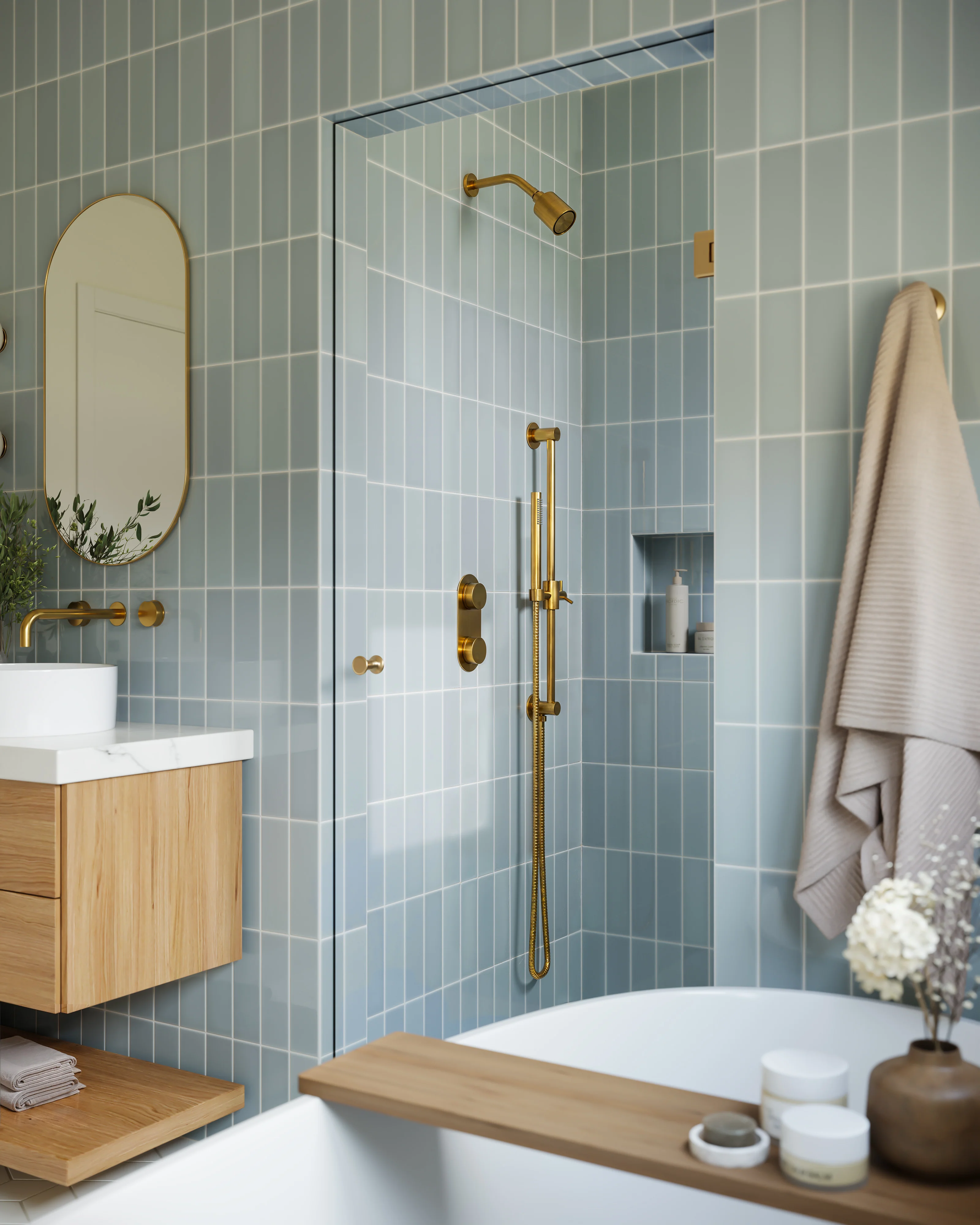 3x9 Natural Press Ceramic Tile in Hood River Gloss - Rockland Interiors Inc.