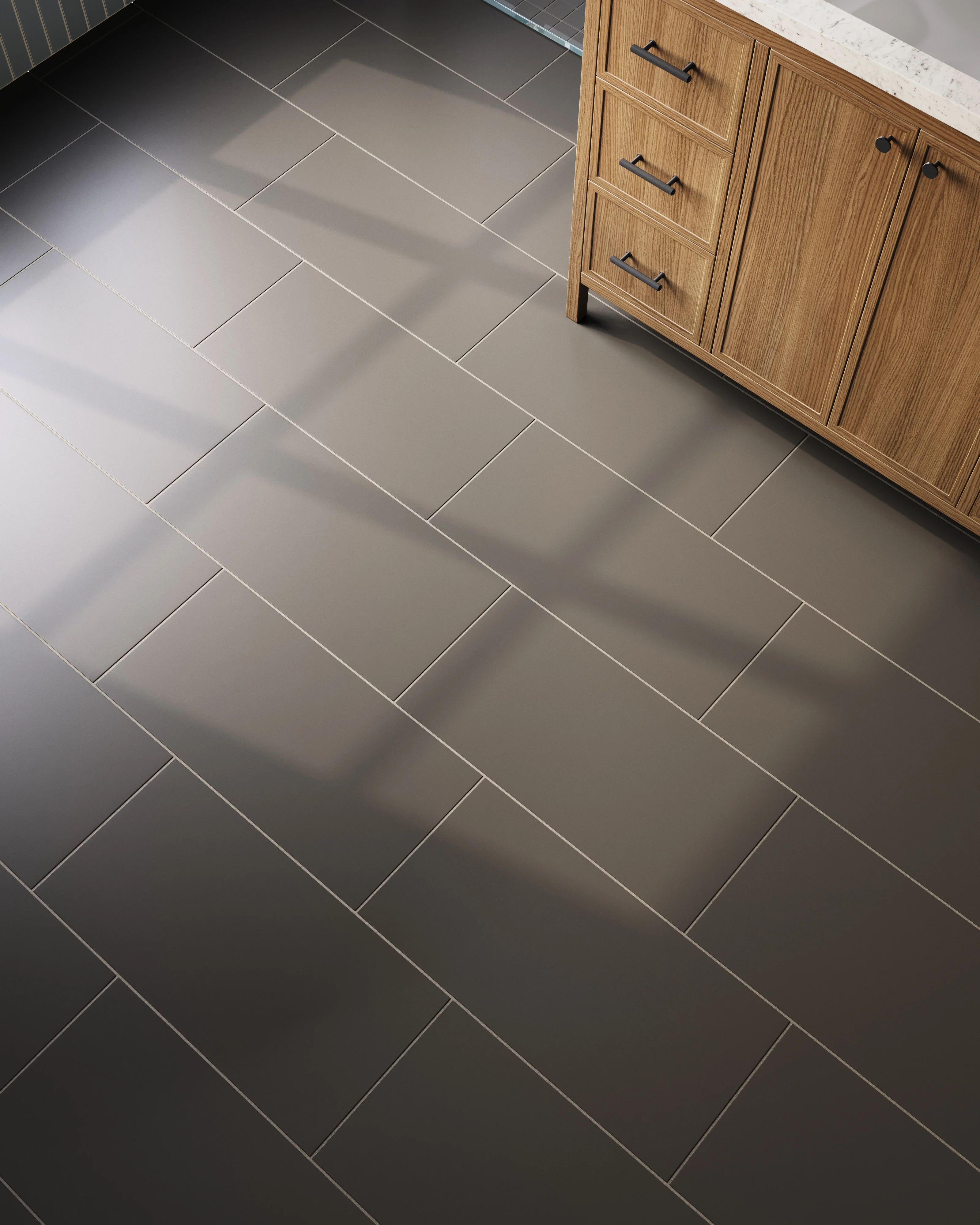 12x24 Natural Press Ceramic Tile in Timberline Matte - Rockland Interiors Inc.