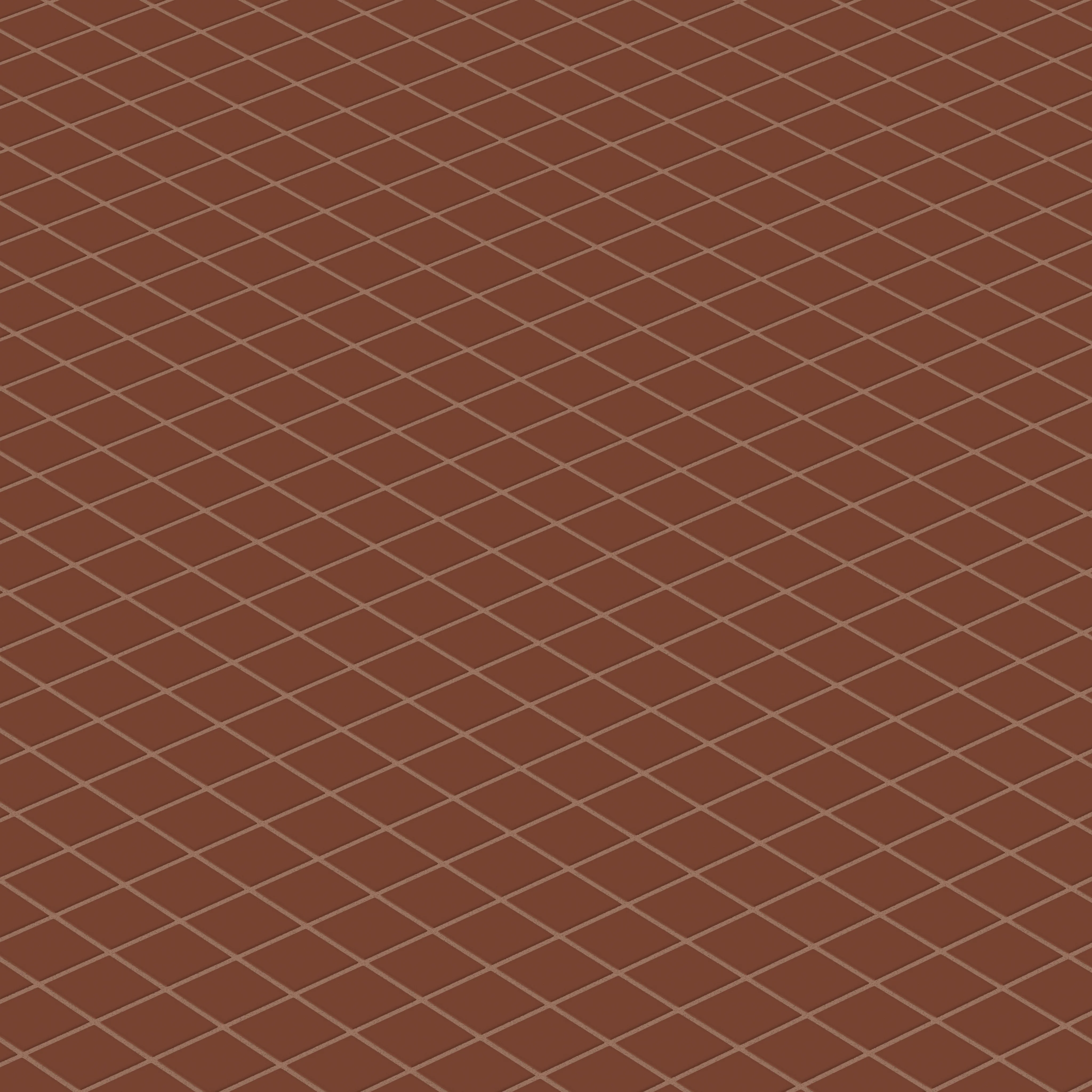 2x2 Straight Set Sheeted Natural Press Ceramic Mosaic Tile in Red Iron Oxide Matte - Rockland Interiors Inc.